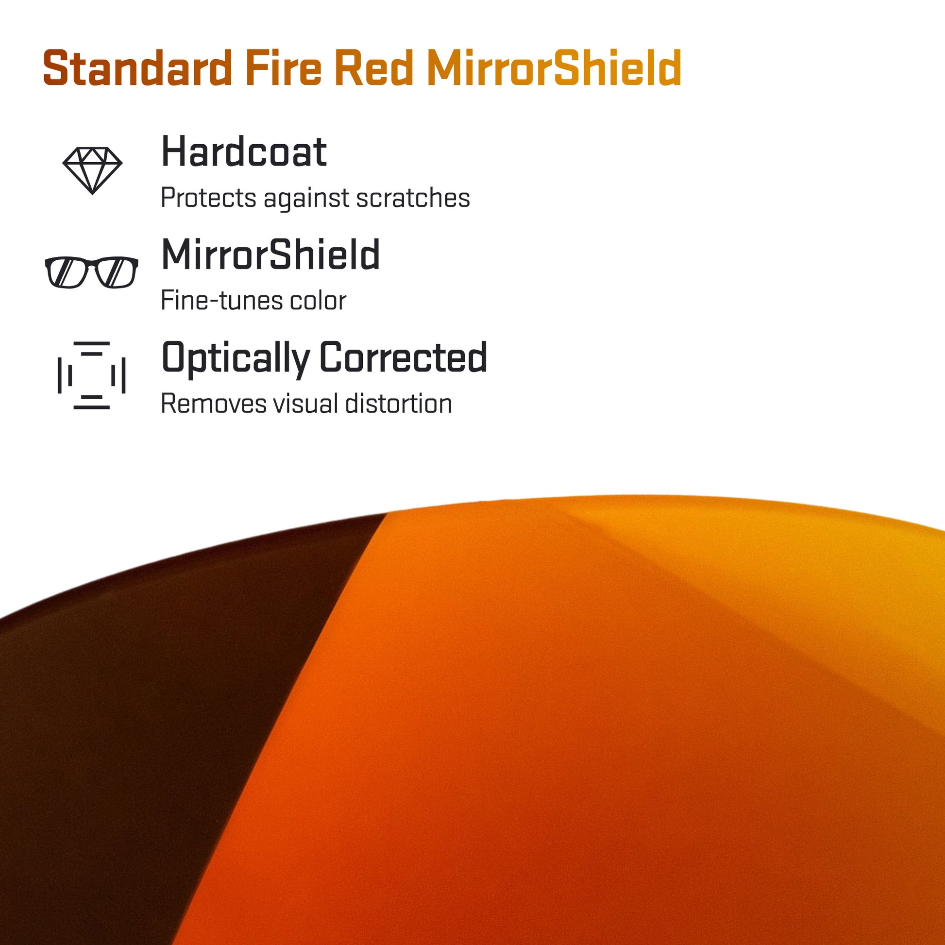 standard fire red replacement lenses detail