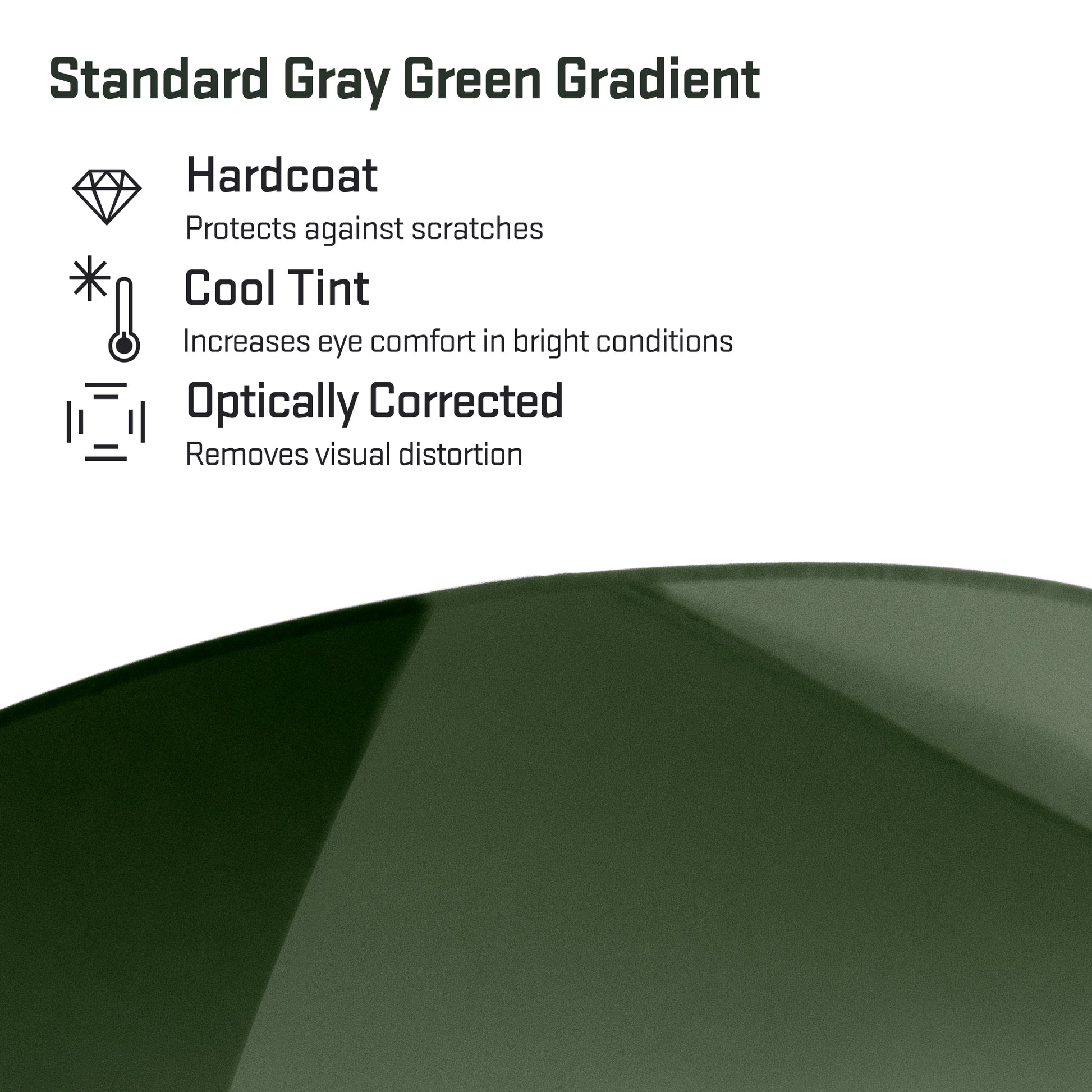 revant optics lens color detail standard gray green gradient