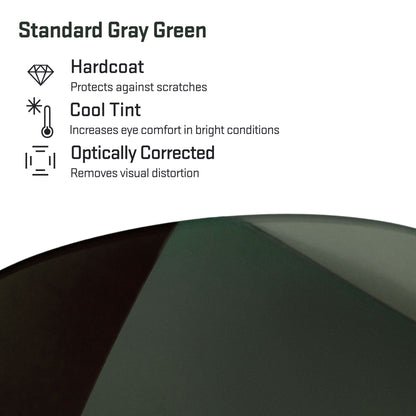 standard gray green replacement lenses detail