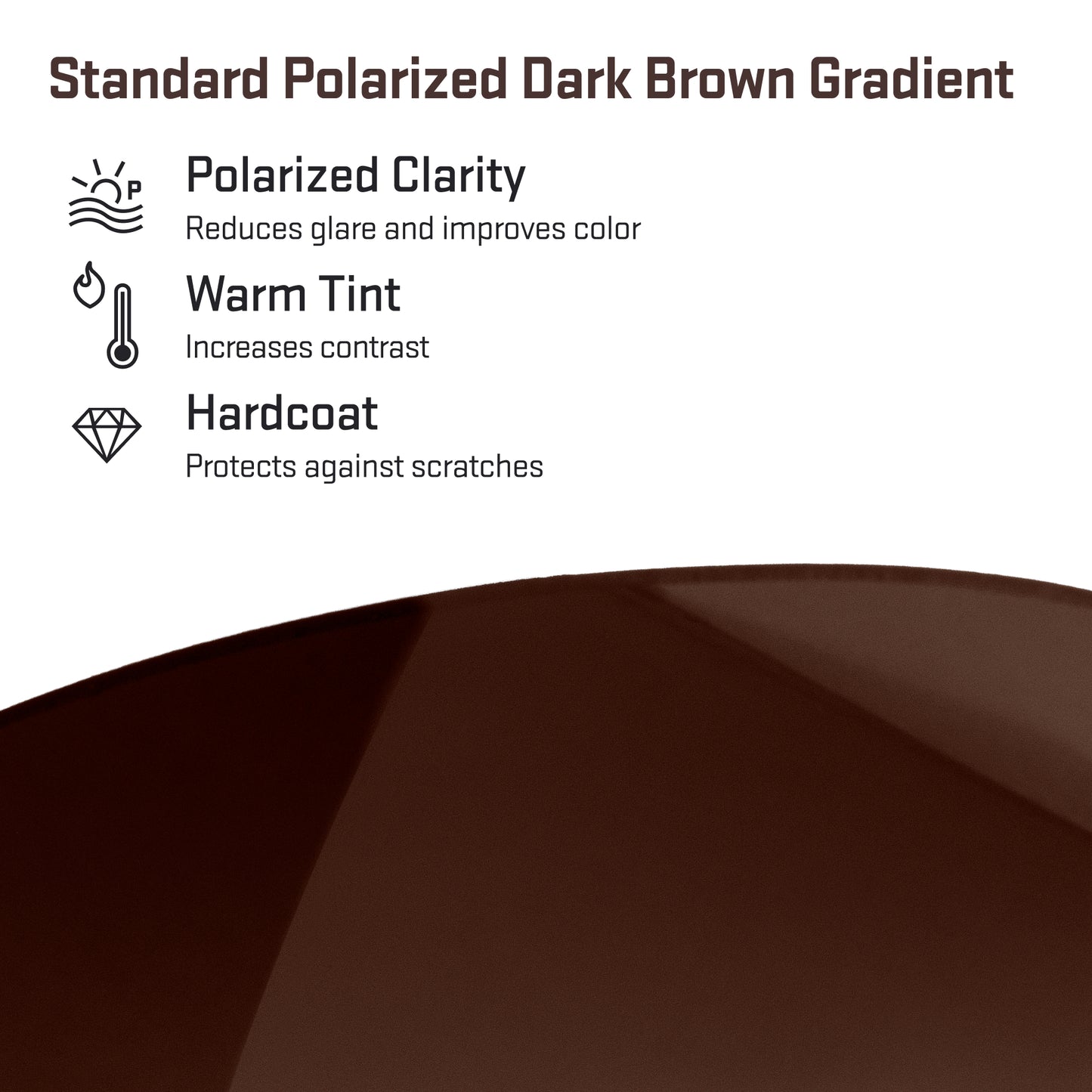 revant optics lens color detail standard polarized dark brown gradient