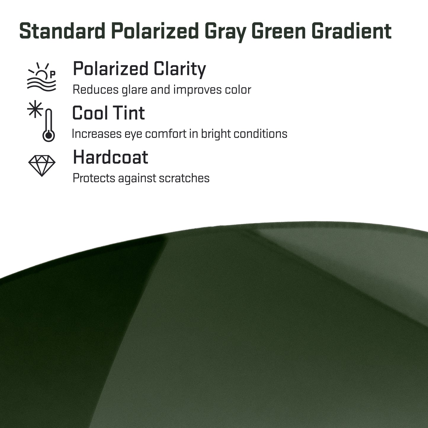 revant optics lens color detail standard polarized gray green gradient