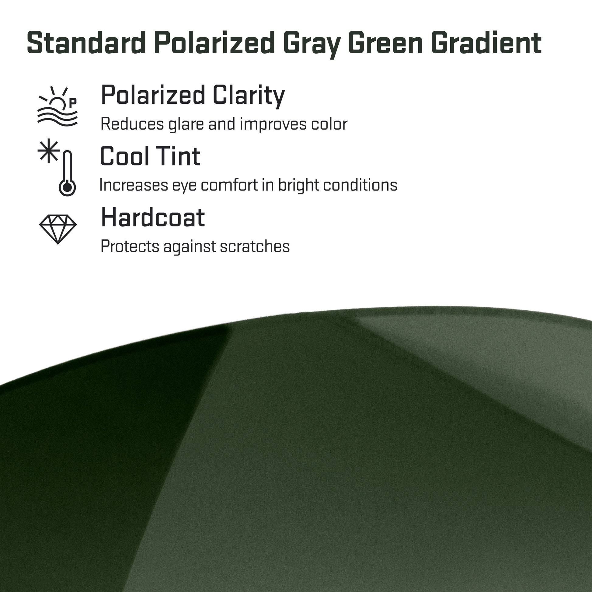 revant optics lens color detail standard polarized gray green gradient