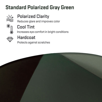 standard polarized gray green replacement lenses detail