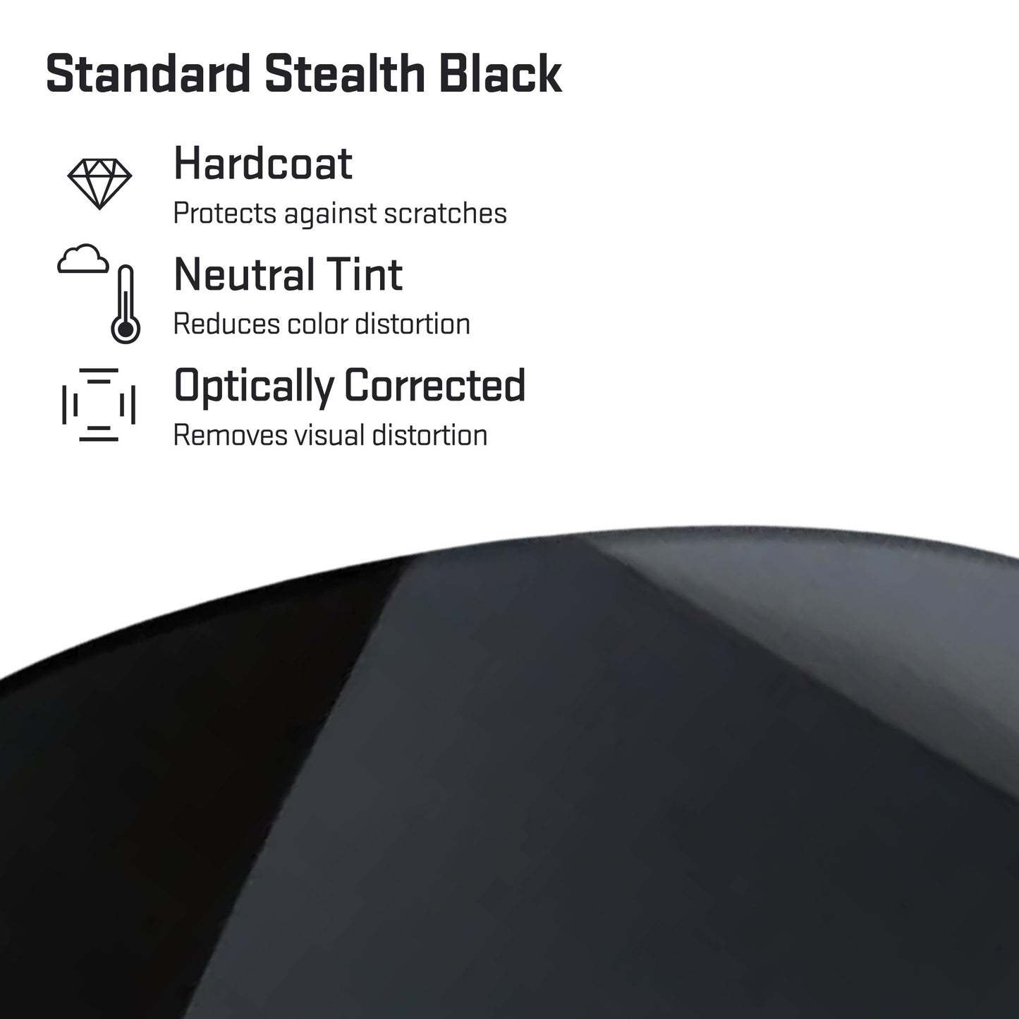 standard stealth black replacement lenses detail