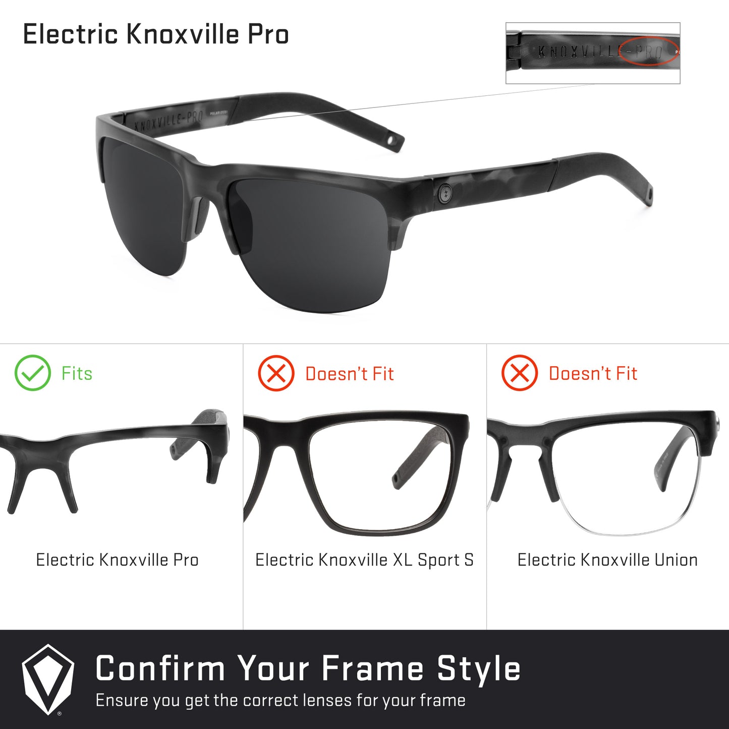 Revant replacement lenses compatible with Electric Knoxville Pro