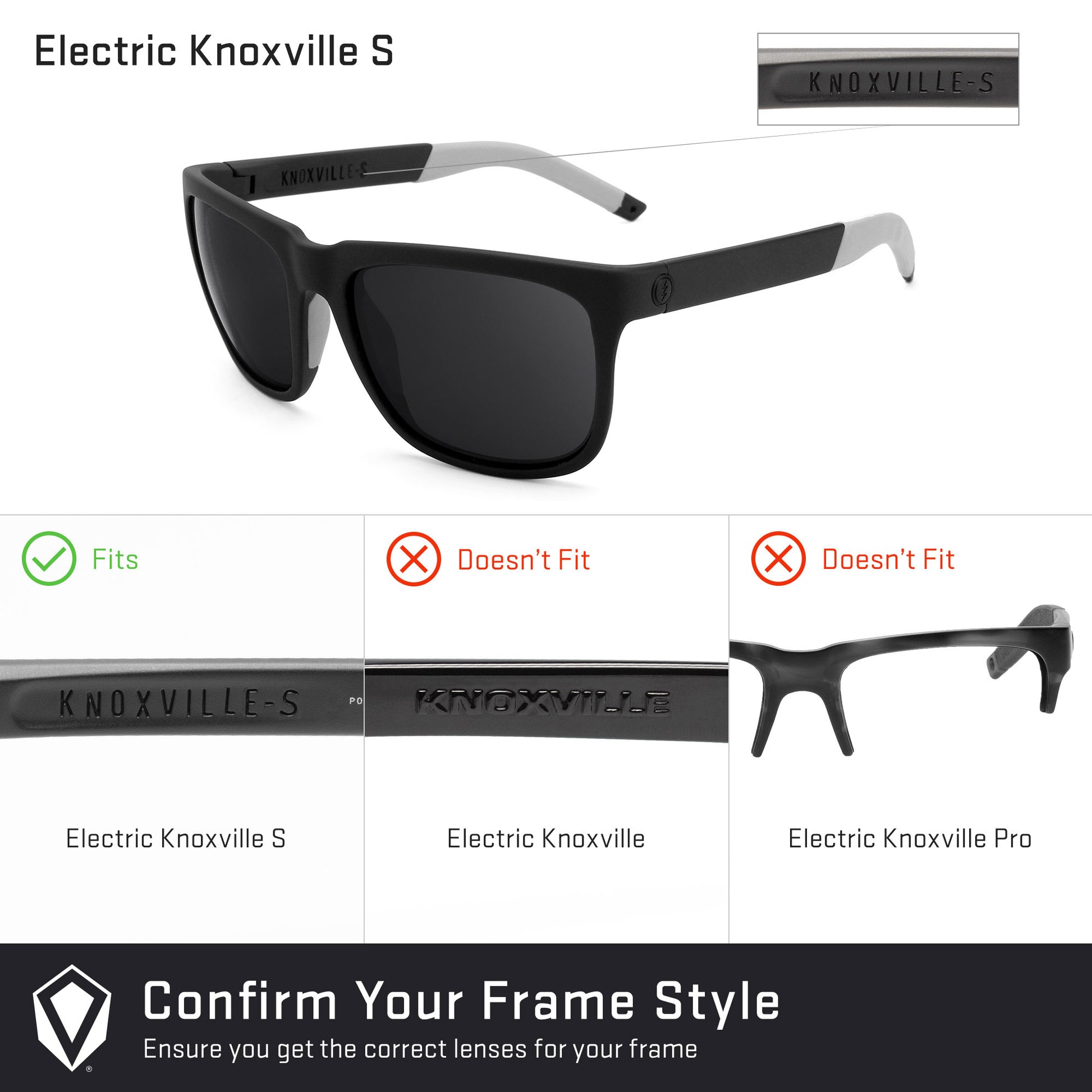 Revant replacement lenses compatible with Electric Knoxville S
