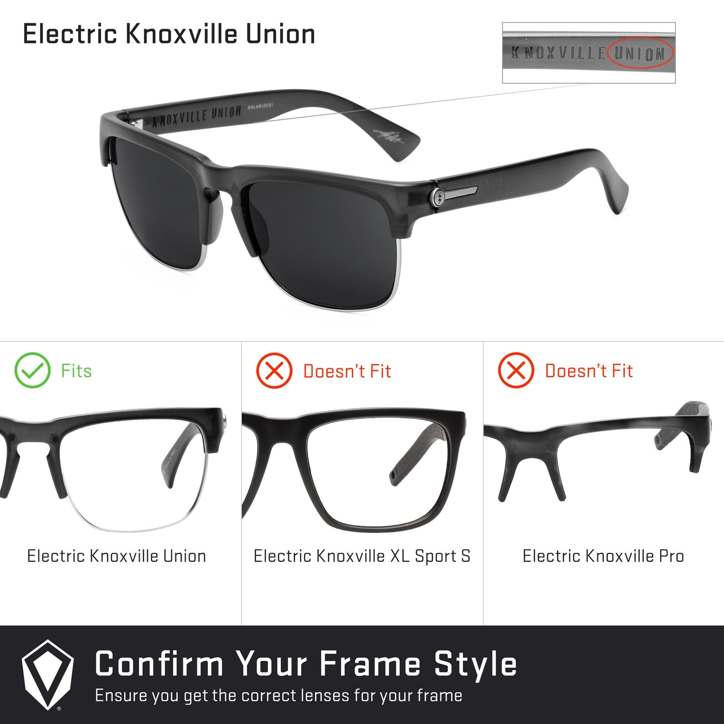 Revant replacement lenses compatible with Electric Knoxville Union