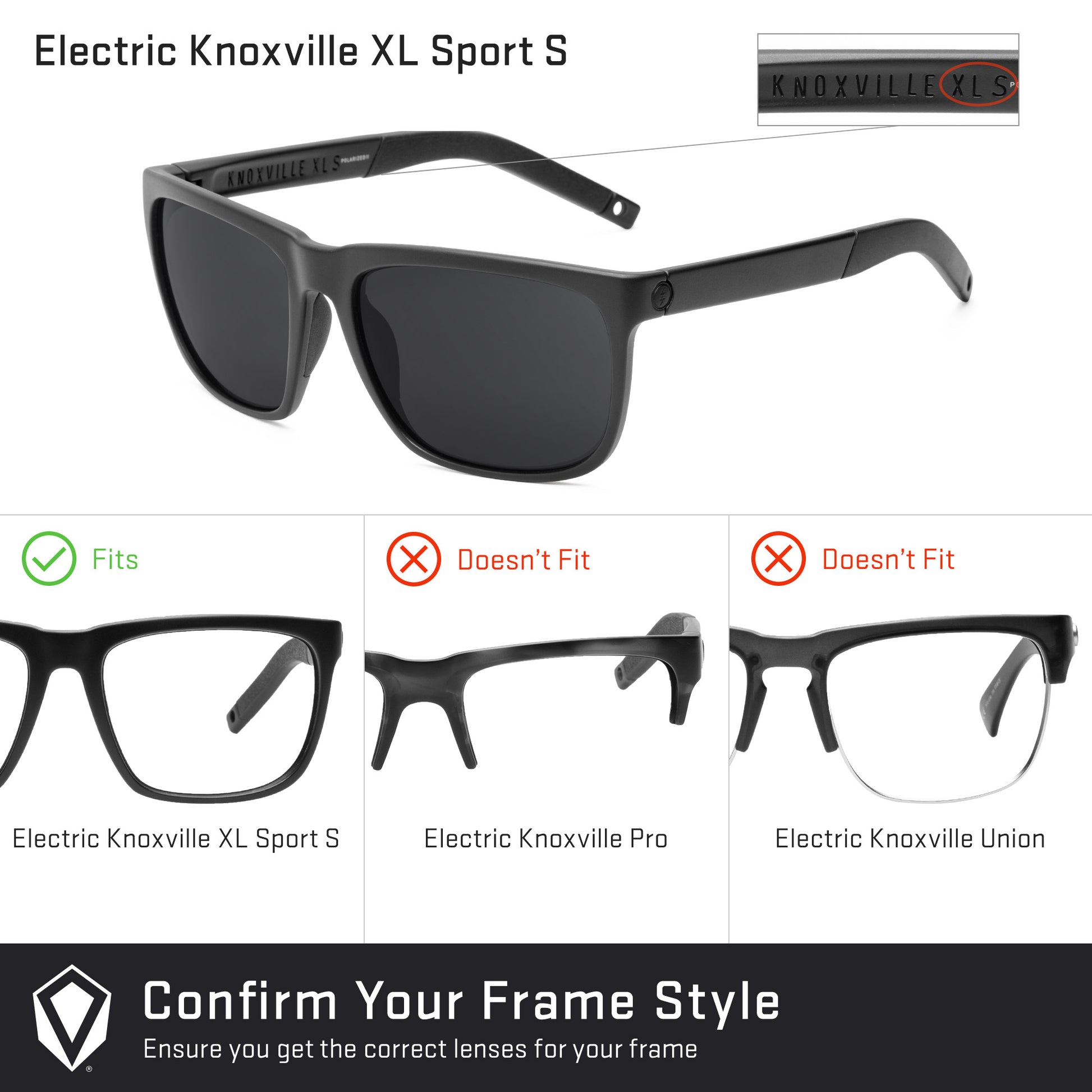 Revant replacement lenses compatible with Electric Knoxville XL Sport S