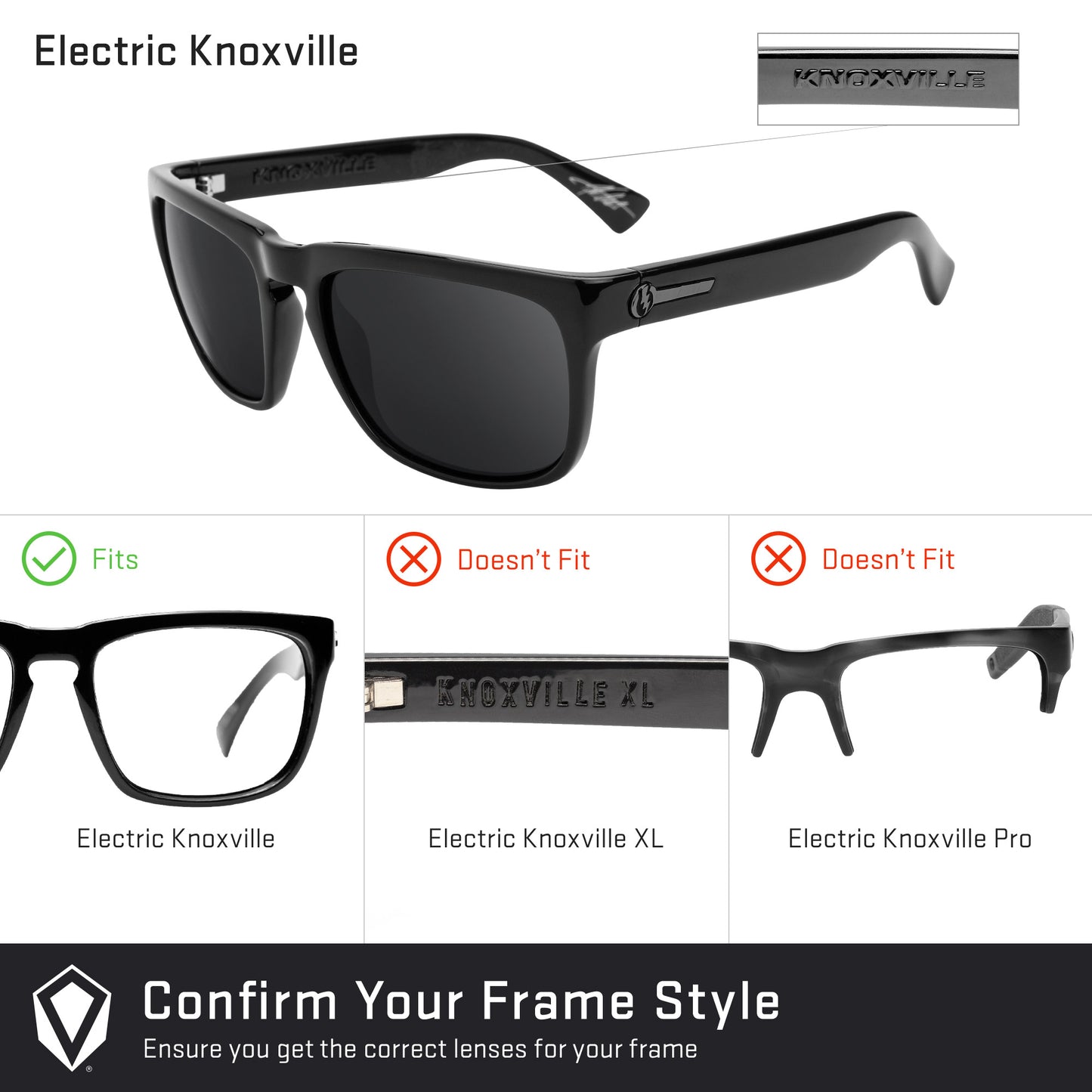 Revant replacement lenses compatible with Electric Knoxville