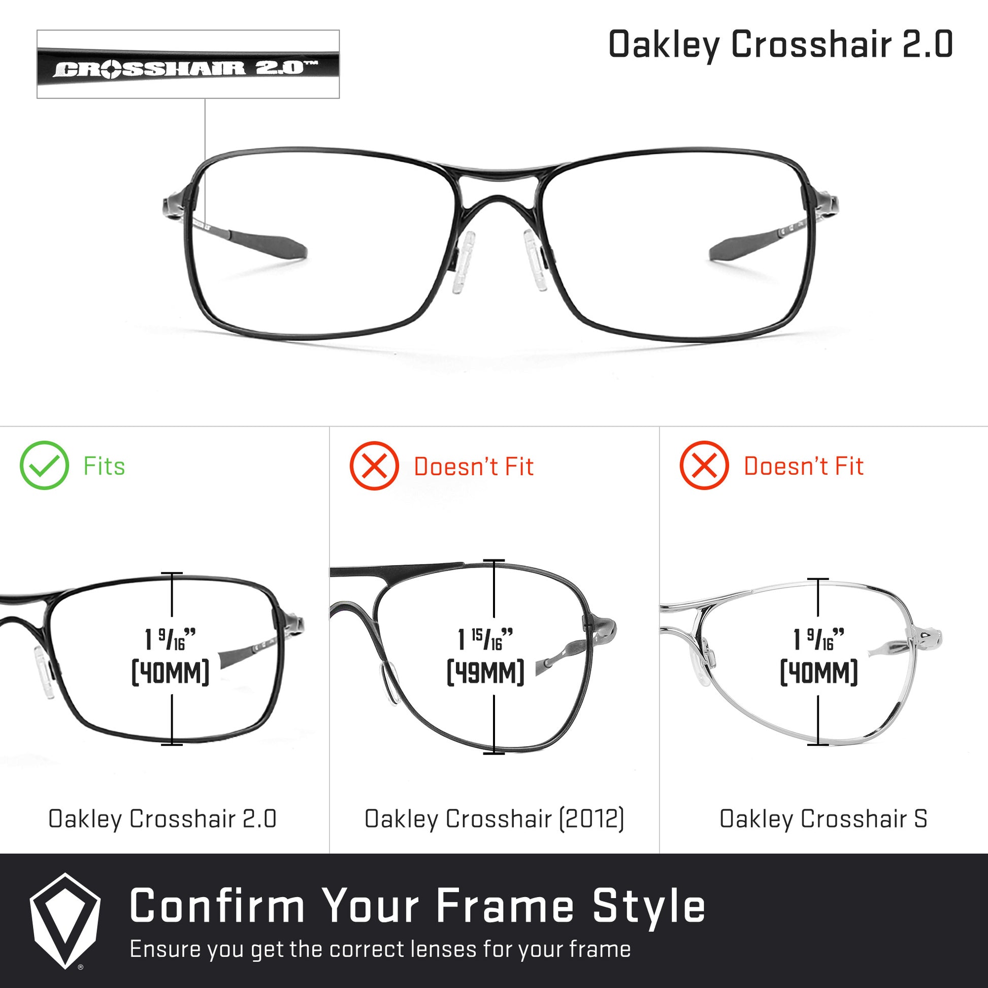Revant replacement lenses compatible with Oakley Crosshair 2