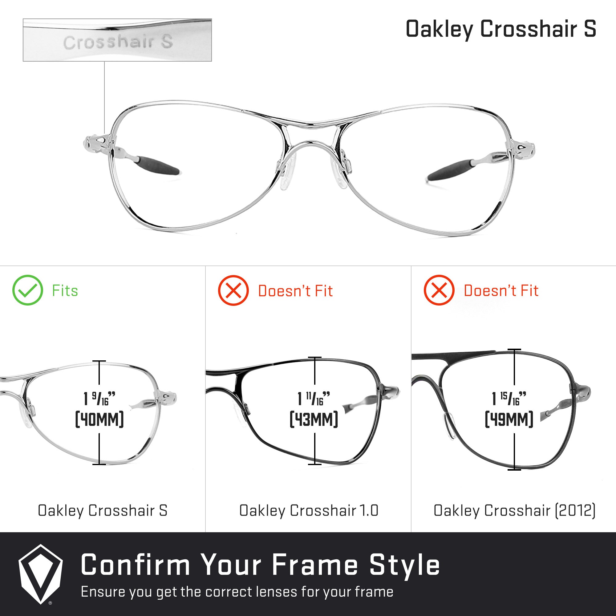 Oakley Crosshair S Replacement Lenses by Revant Optics