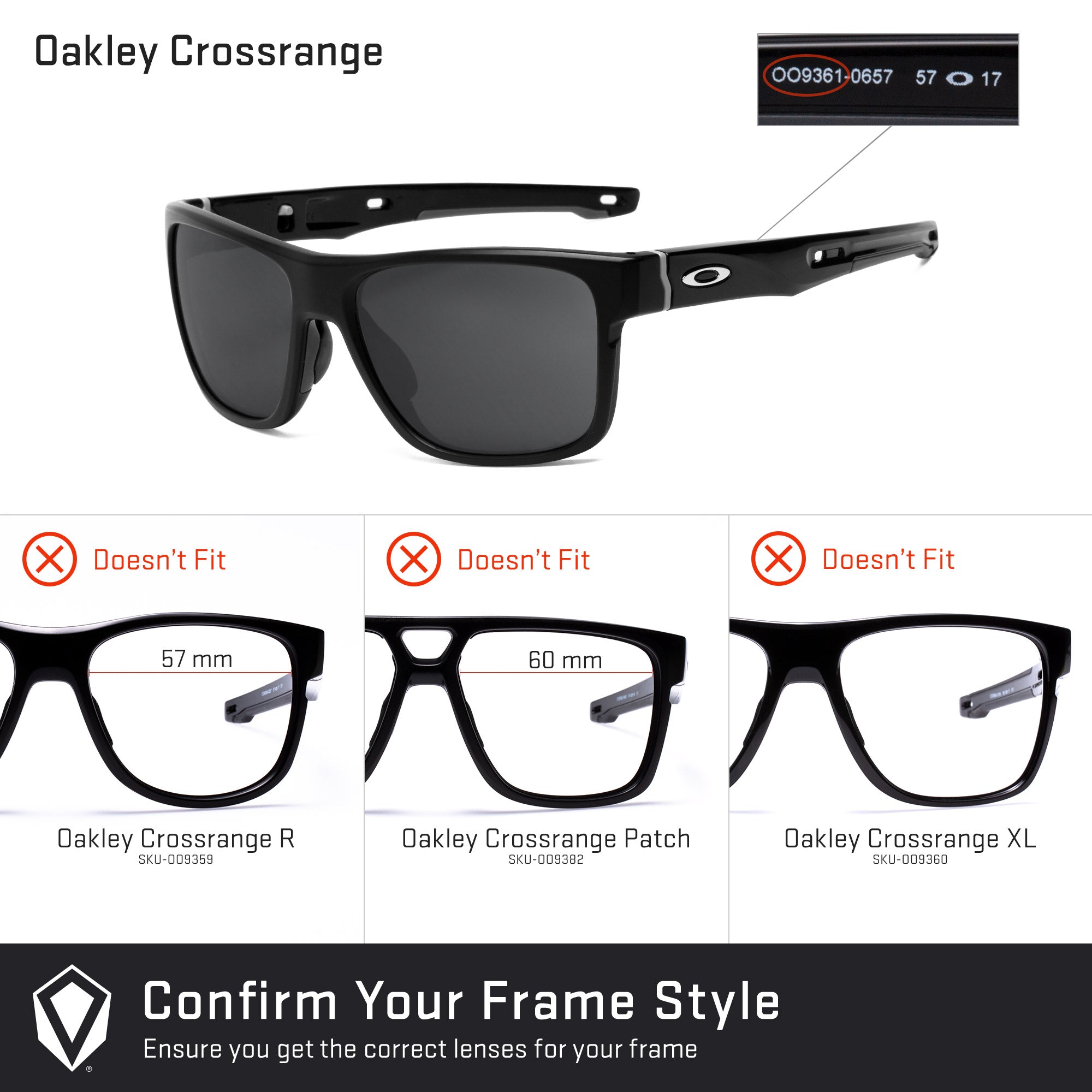Oakley Crossrange OO9361 Replacement Lenses by Revant Optics