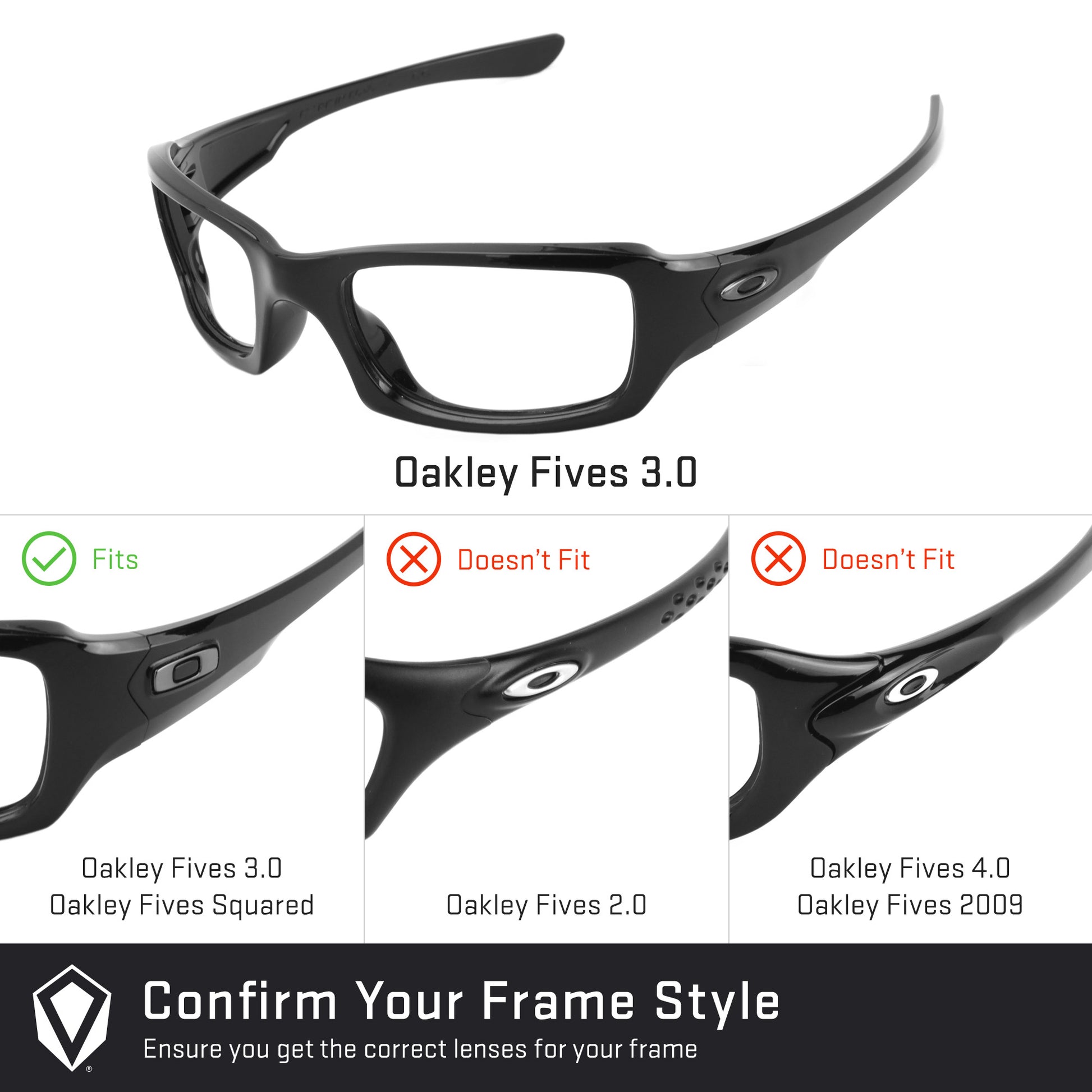 Revant replacement lenses compatible with Oakley Fives 3