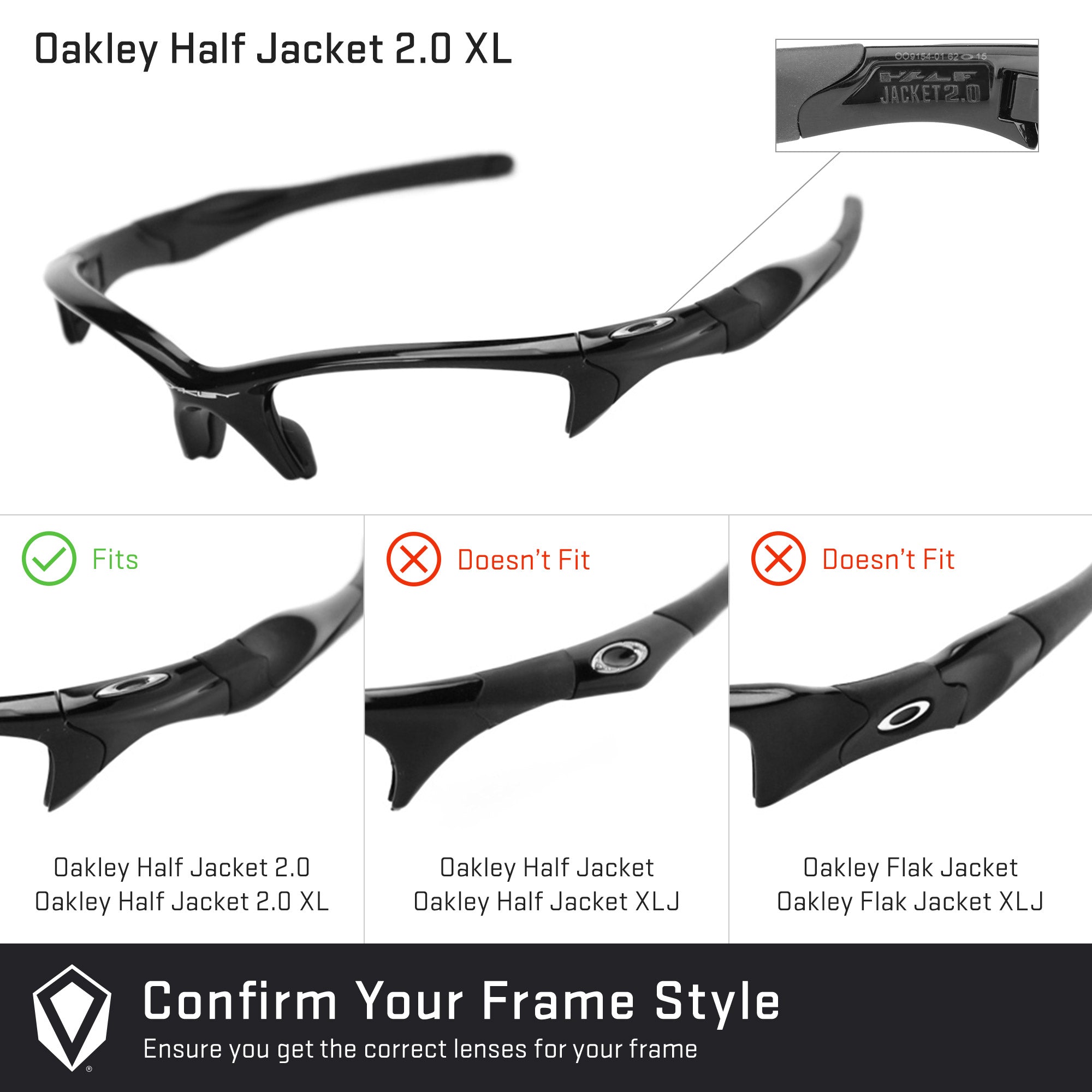 Oakley Half Jacket 2.0 XL OO9154 Replacement Lenses by Revant Optics