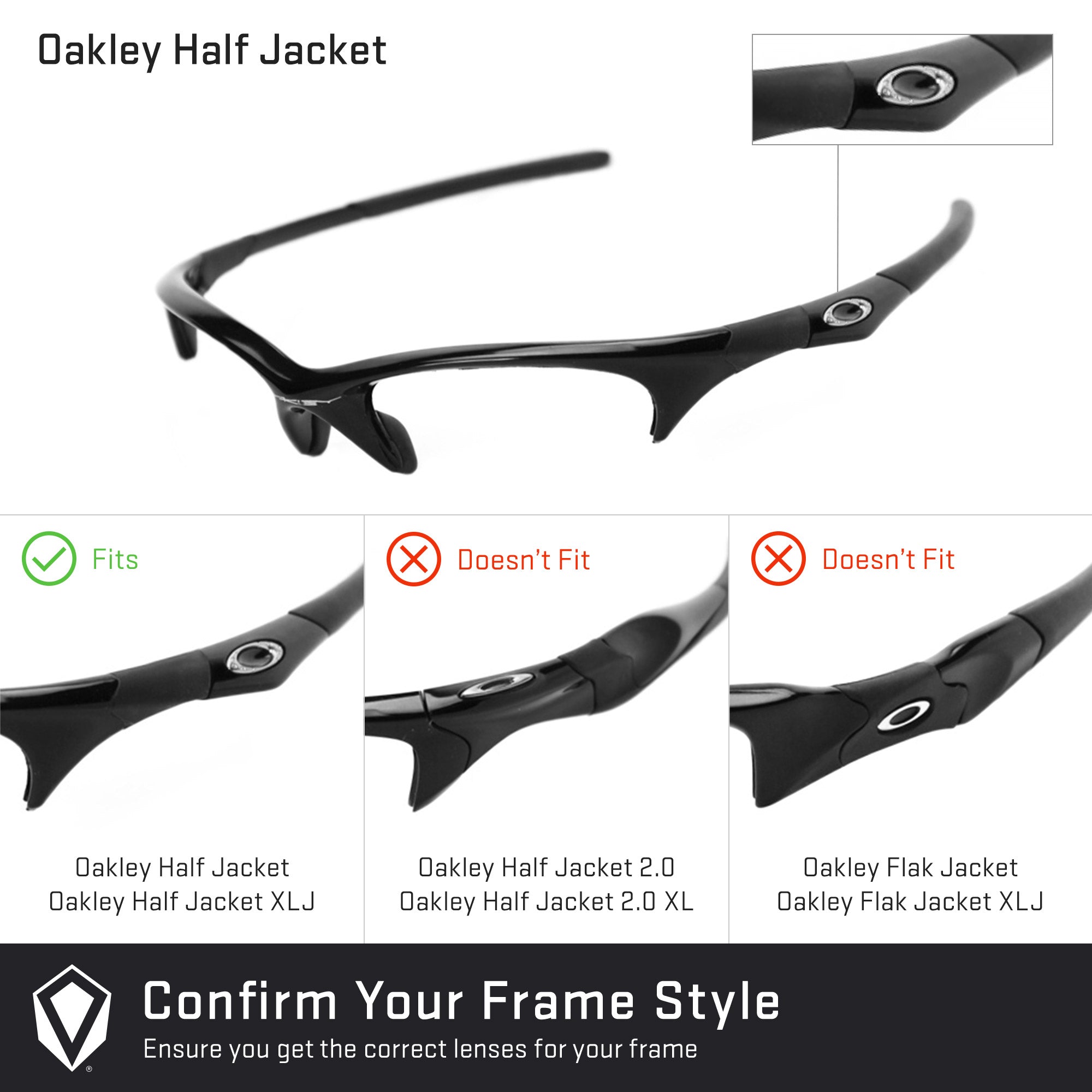Oakley Half Jacket Vented Replacement Lenses by Revant Optics