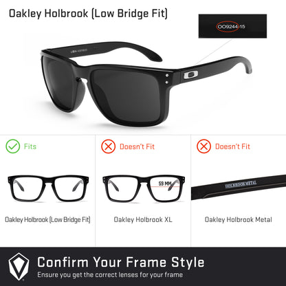 Revant replacement lenses compatible with Oakley Holbrook Low Bridge Fit
