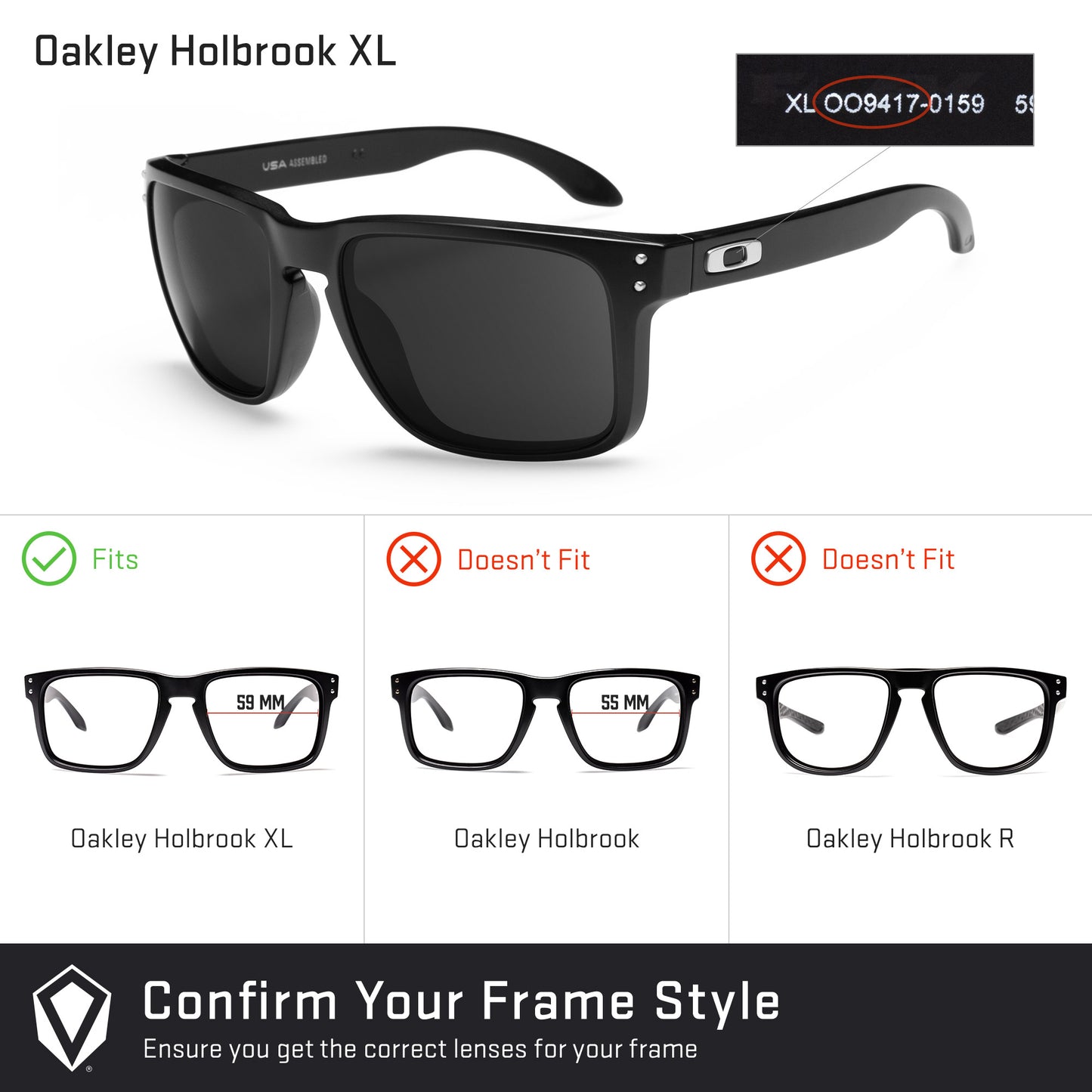 Revant replacement lenses compatible with Oakley Holbrook XL