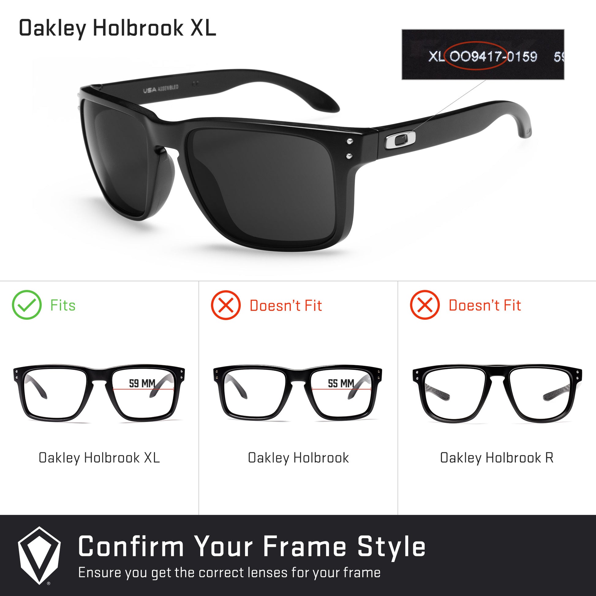 Revant replacement lenses compatible with Oakley Holbrook XL