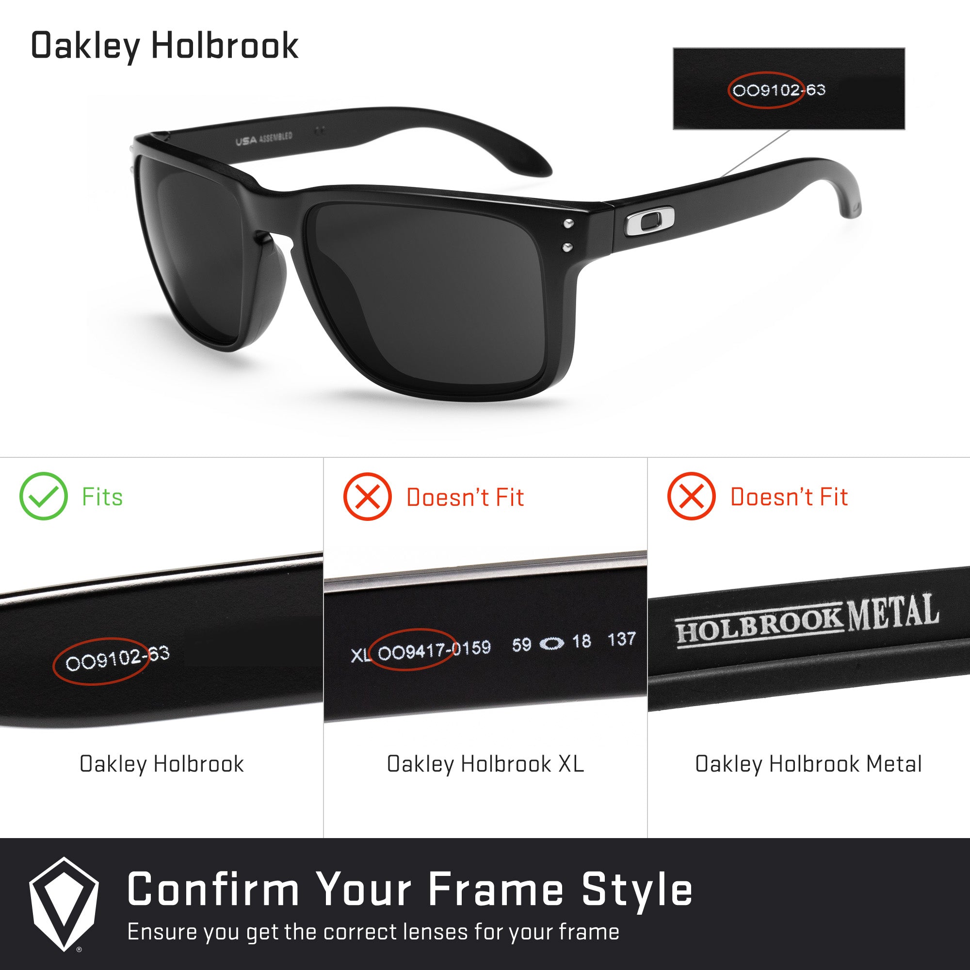 Oakley Holbrook OO9102 Replacement Lenses by Revant Optics