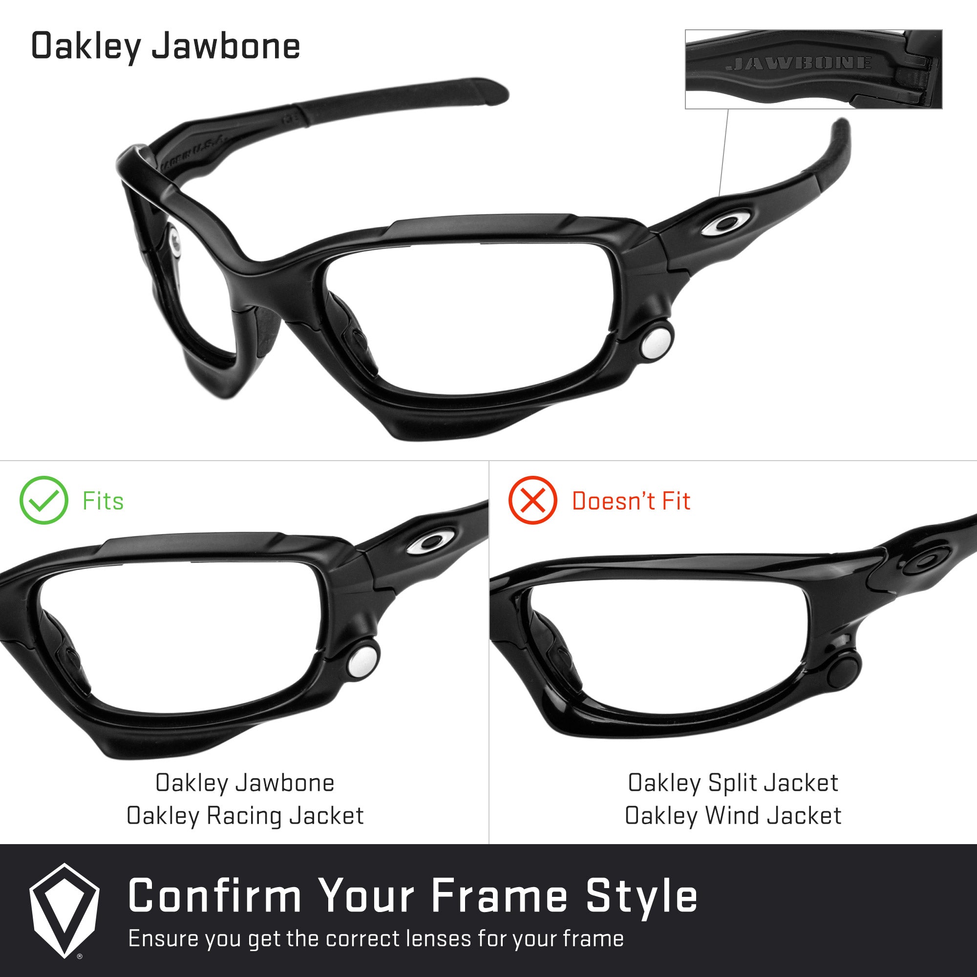 レンズ美品 OAKLEY JAWBONE Oakley Jawbone Replacement Lenses by Revant Optics