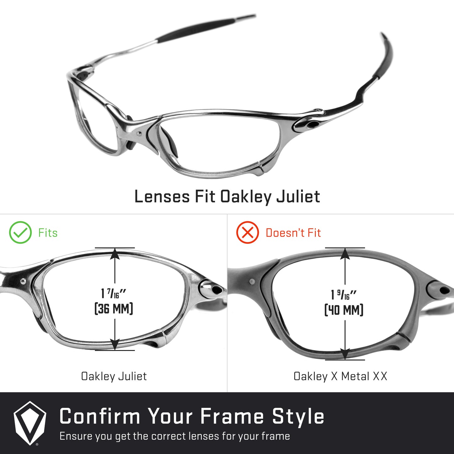 Revant replacement lenses compatible with Oakley Juliet