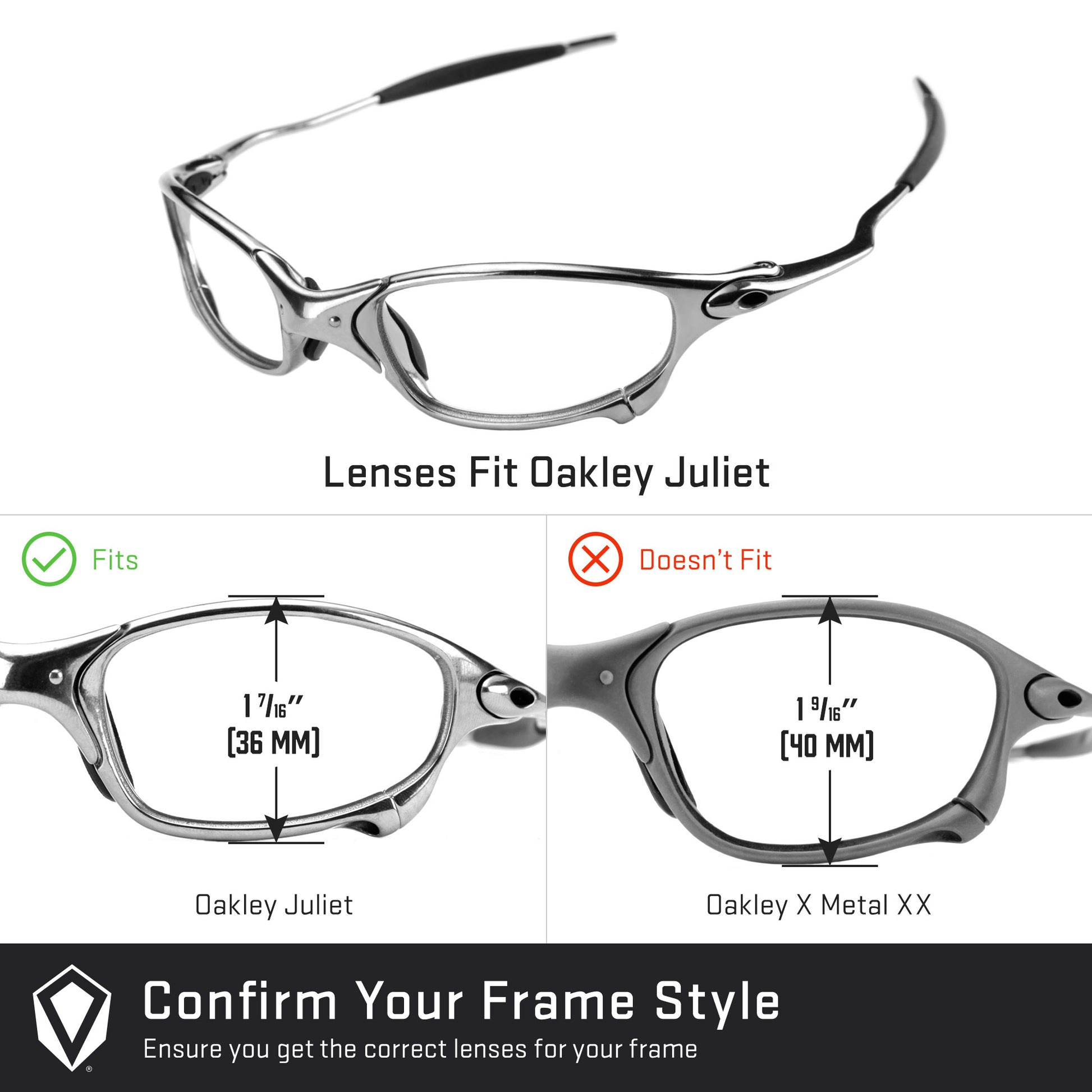Revant replacement lenses compatible with Oakley Juliet