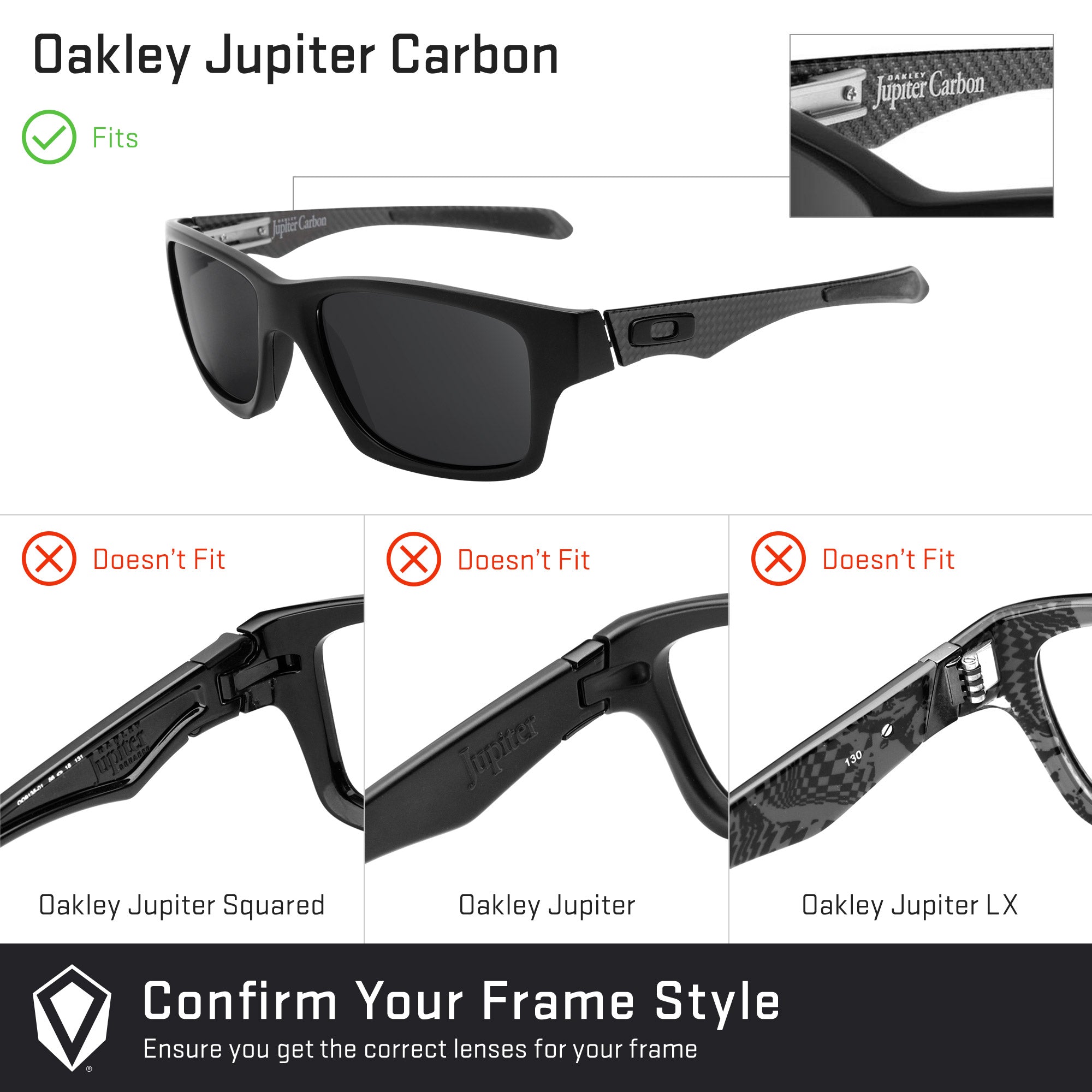 Oakley Jupiter Carbon OO9220 Replacement Lenses by Revant Optics