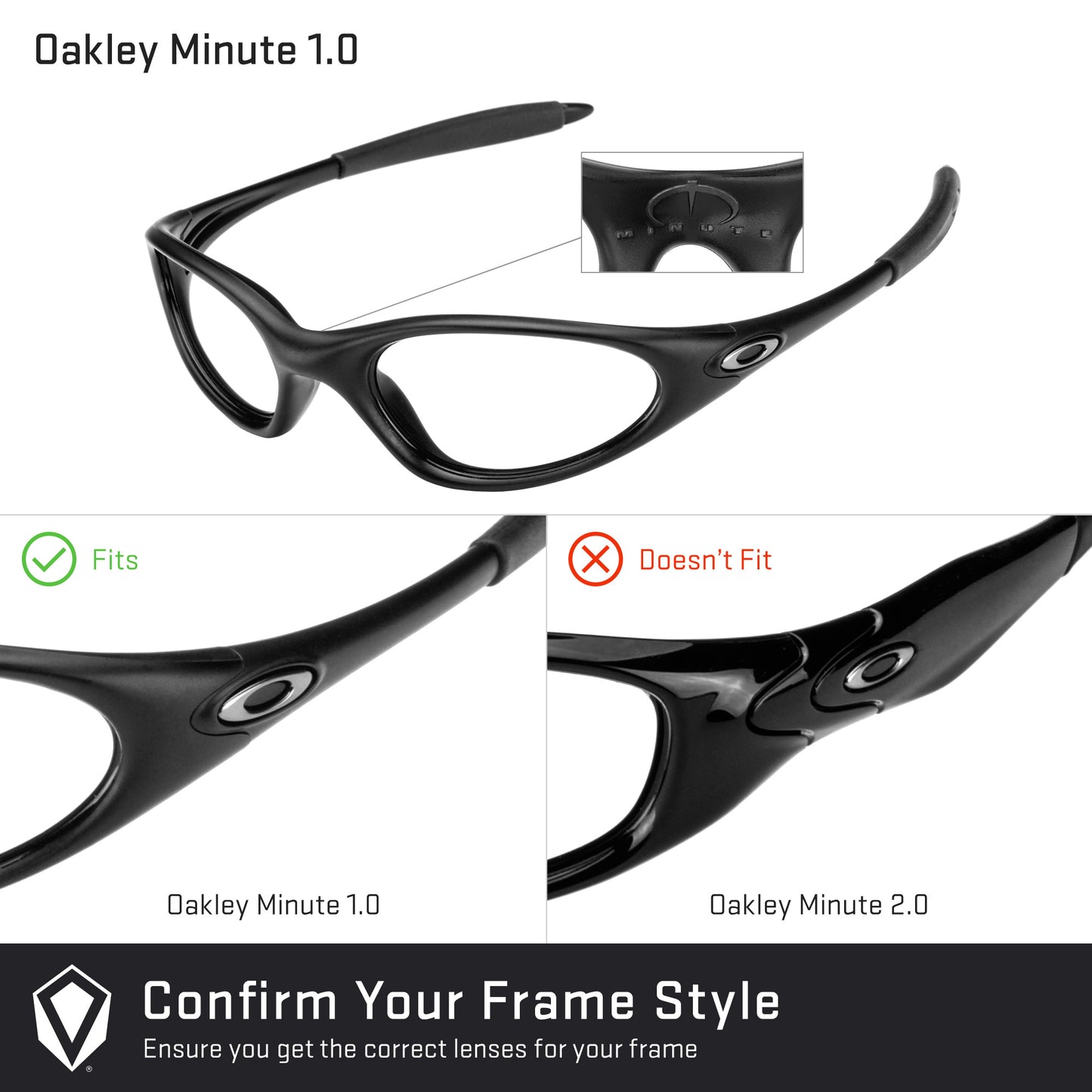 Revant replacement lenses compatible with Oakley Minute 1
