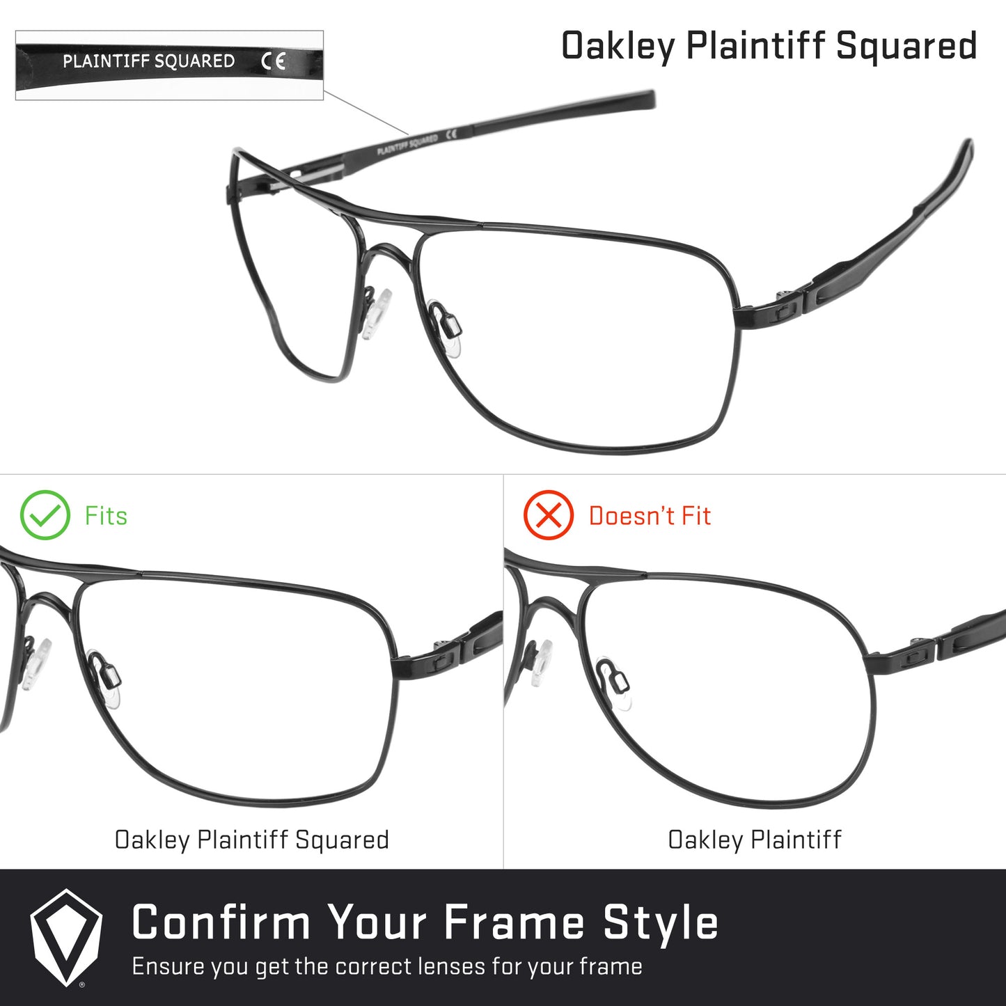 Revant replacement lenses compatible with Oakley Plaintiff Squared