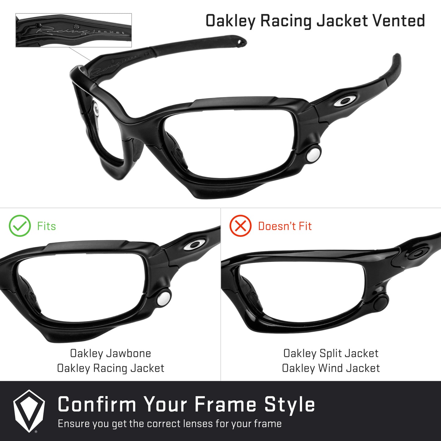 Revant replacement lenses compatible with Oakley Racing Jacket Vented
