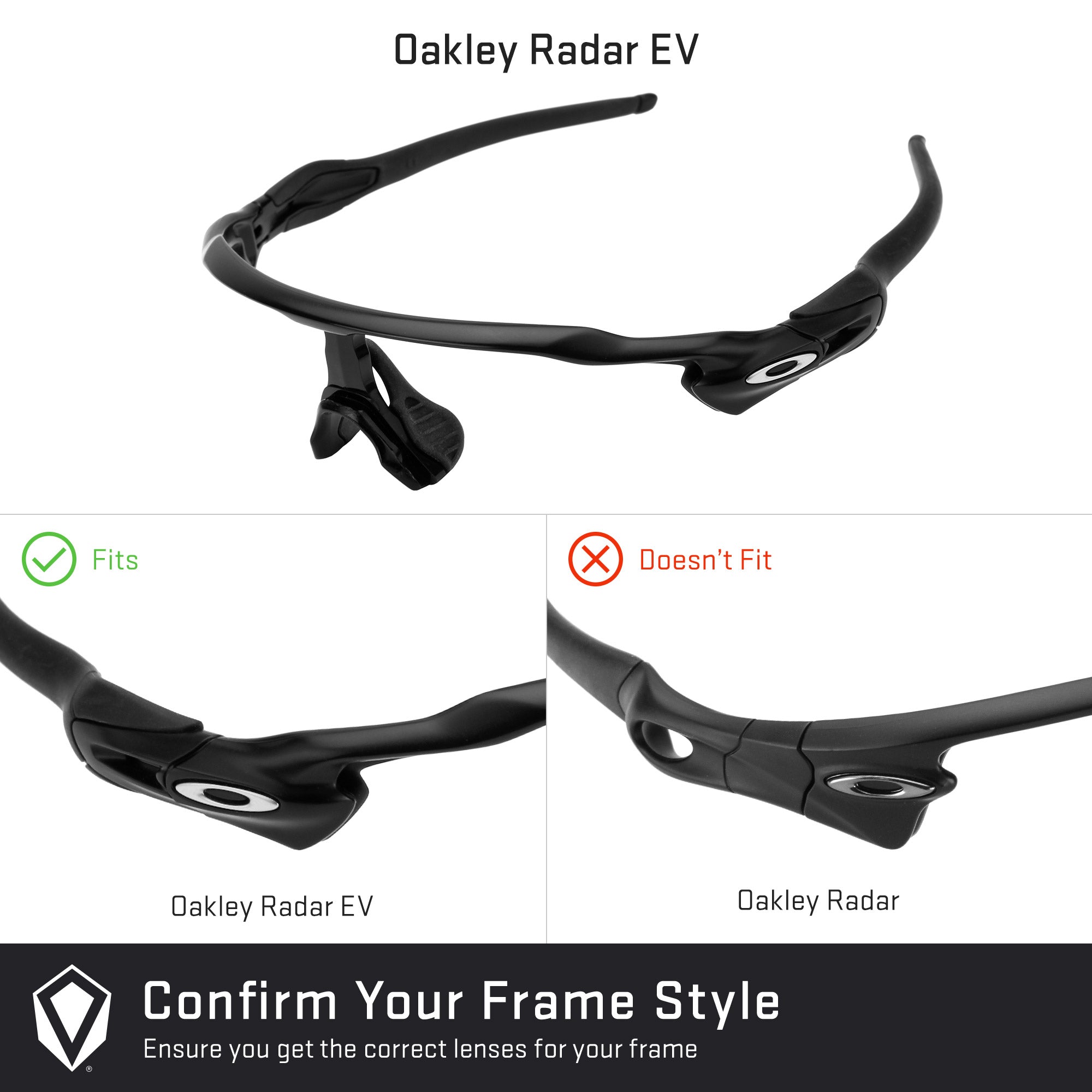 Oakley Radar EV Path (Low Bridge Fit) Replacement Lenses by Revant