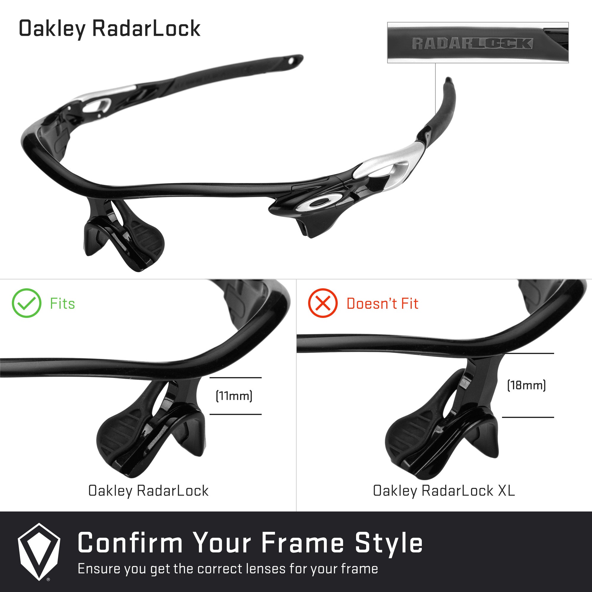 Oakley RadarLock Edge OO9183 Replacement Lenses by Revant Optics