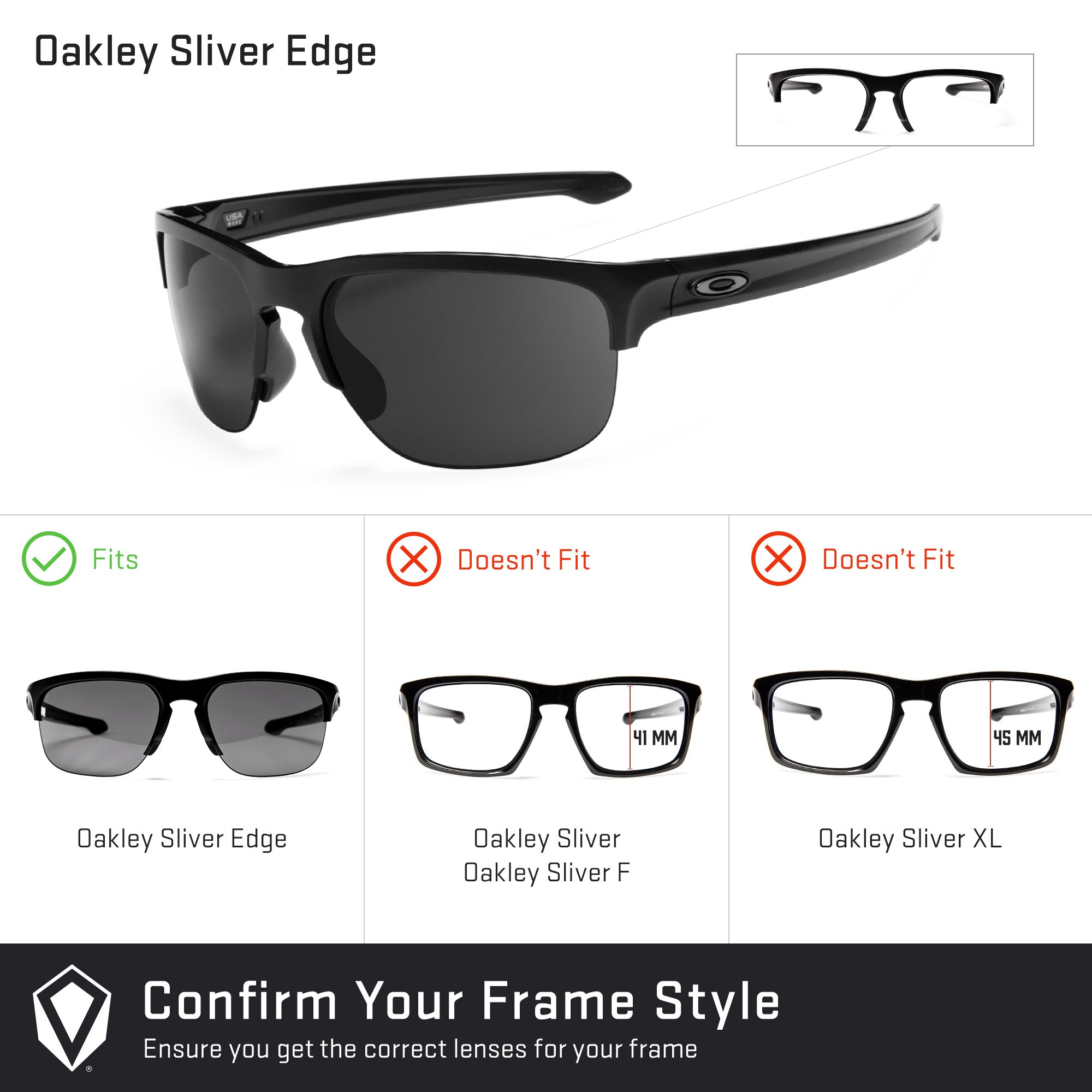 Oakley Sliver Edge OO9413 Replacement Lenses by Revant Optics