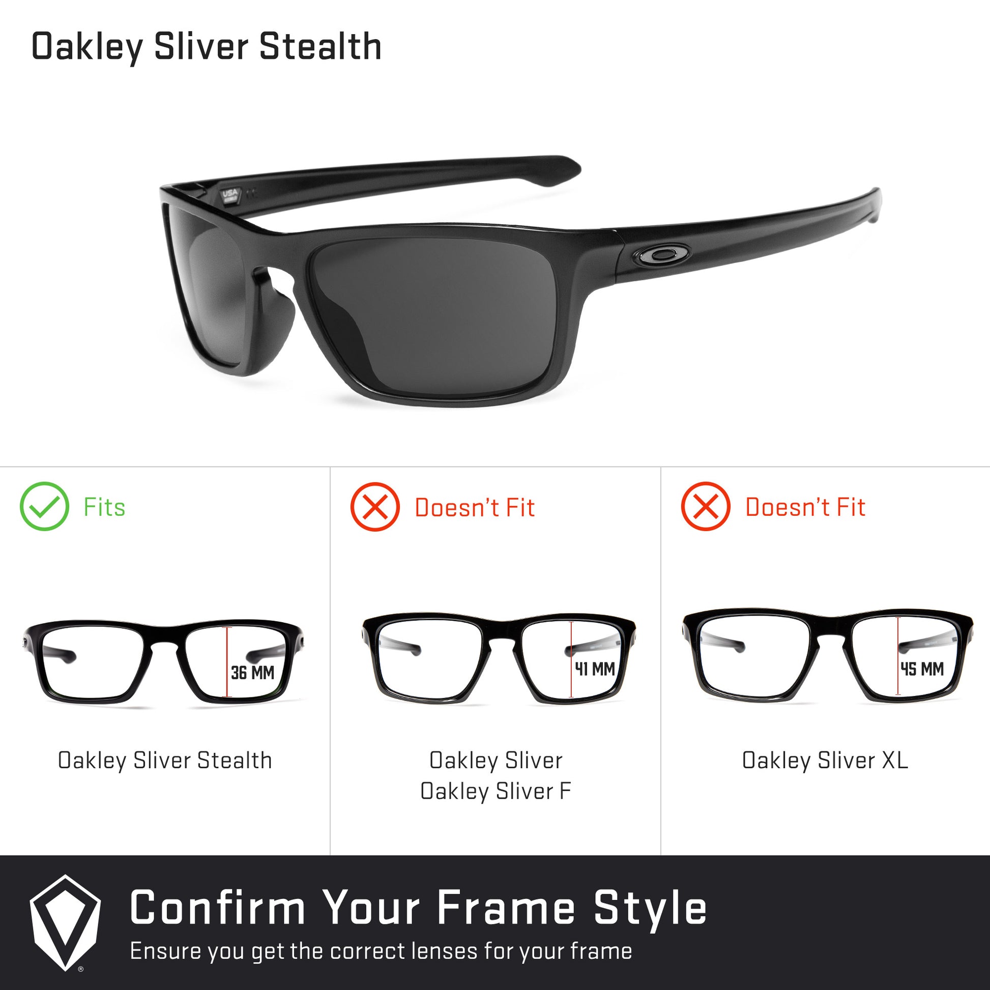 Revant replacement lenses compatible with Oakley Sliver Stealth