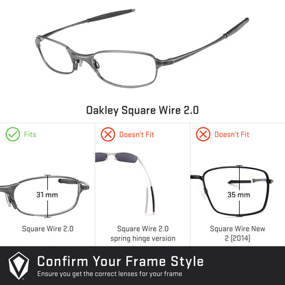 Revant replacement lenses compatible with Oakley Square Wire 2