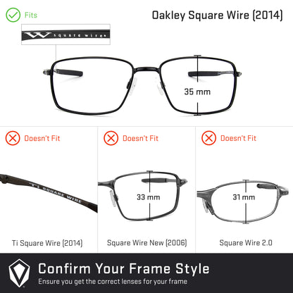 Revant replacement lenses compatible with Oakley Square Wire 2014