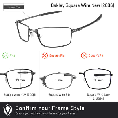 Revant replacement lenses compatible with Oakley Square Wire New 2006