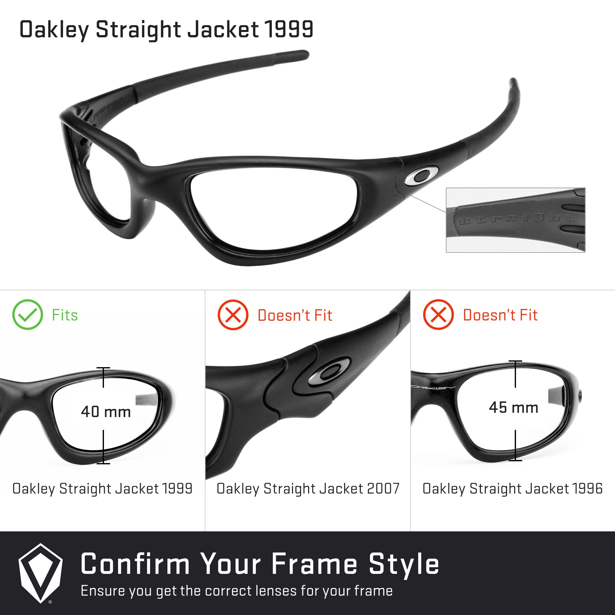 Oakley Straight Jacket (1999) Replacement Lenses by Revant Optics