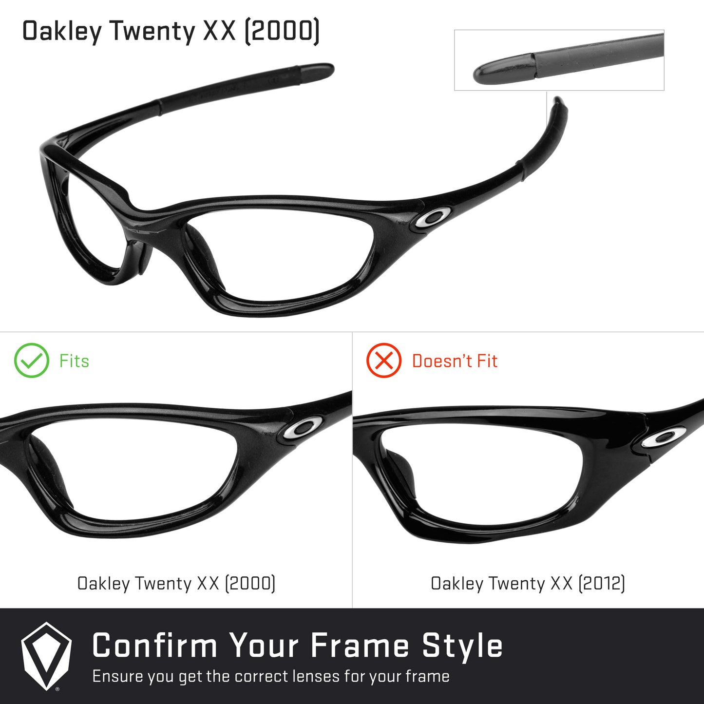 Revant replacement lenses compatible with Oakley Twenty Xx 2000