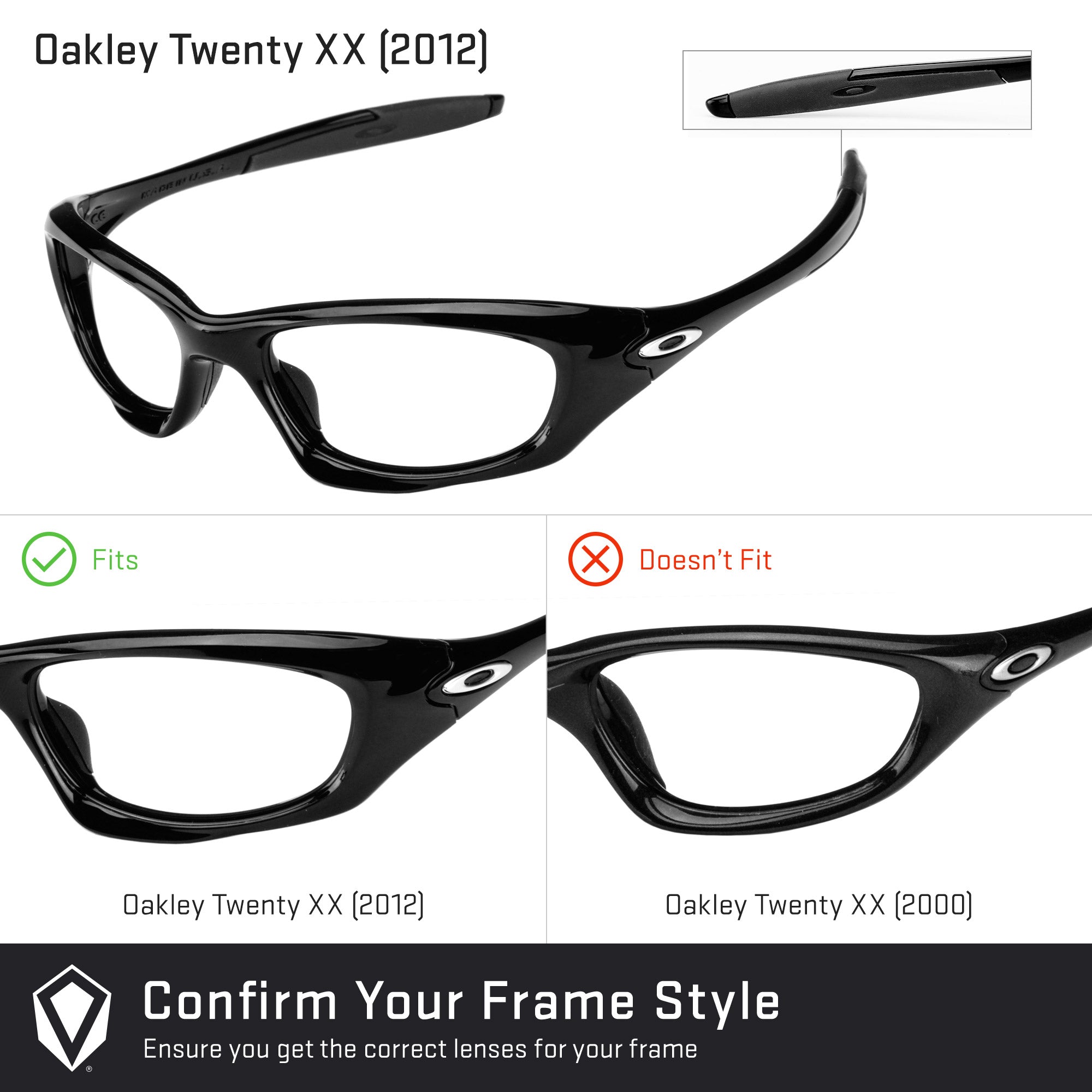 Oakley Twenty XX (2012) OO9157 Replacement Lenses by Revant Optics Oakley Twenty XX (2012) OO9157 Replacement Lenses by Revant Optics