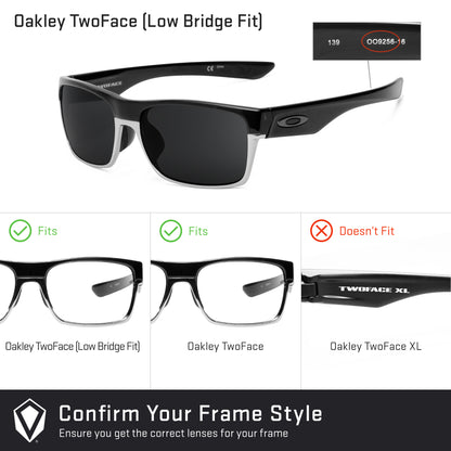 Revant replacement lenses compatible with Oakley Twoface Low Bridge Fit