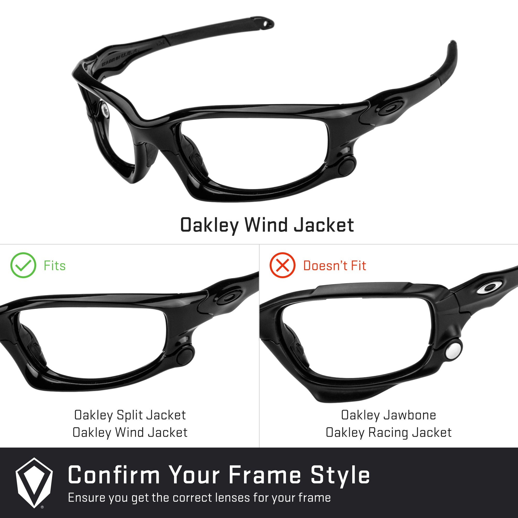 Oakley Wind Jacket OO9142 Replacement Lenses by Revant Optics