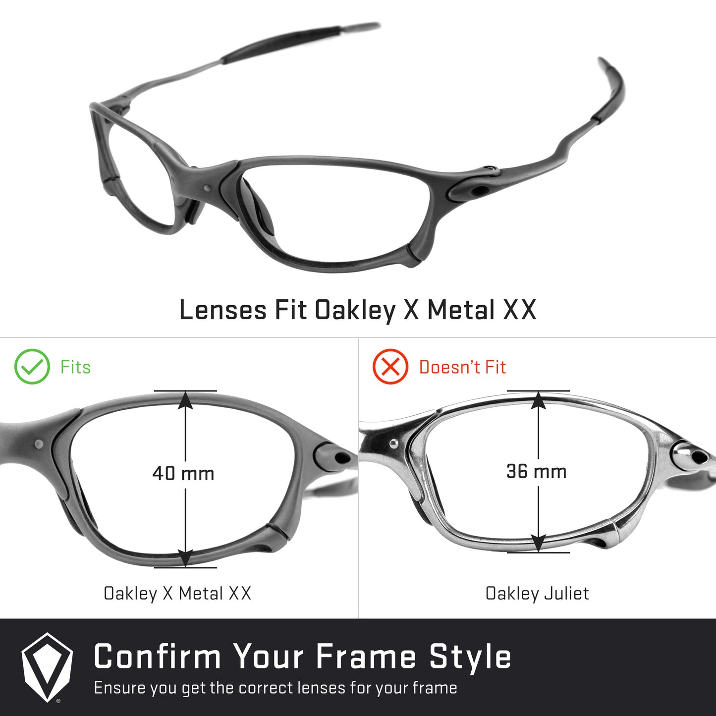 Revant replacement lenses compatible with Oakley X Metal Xx