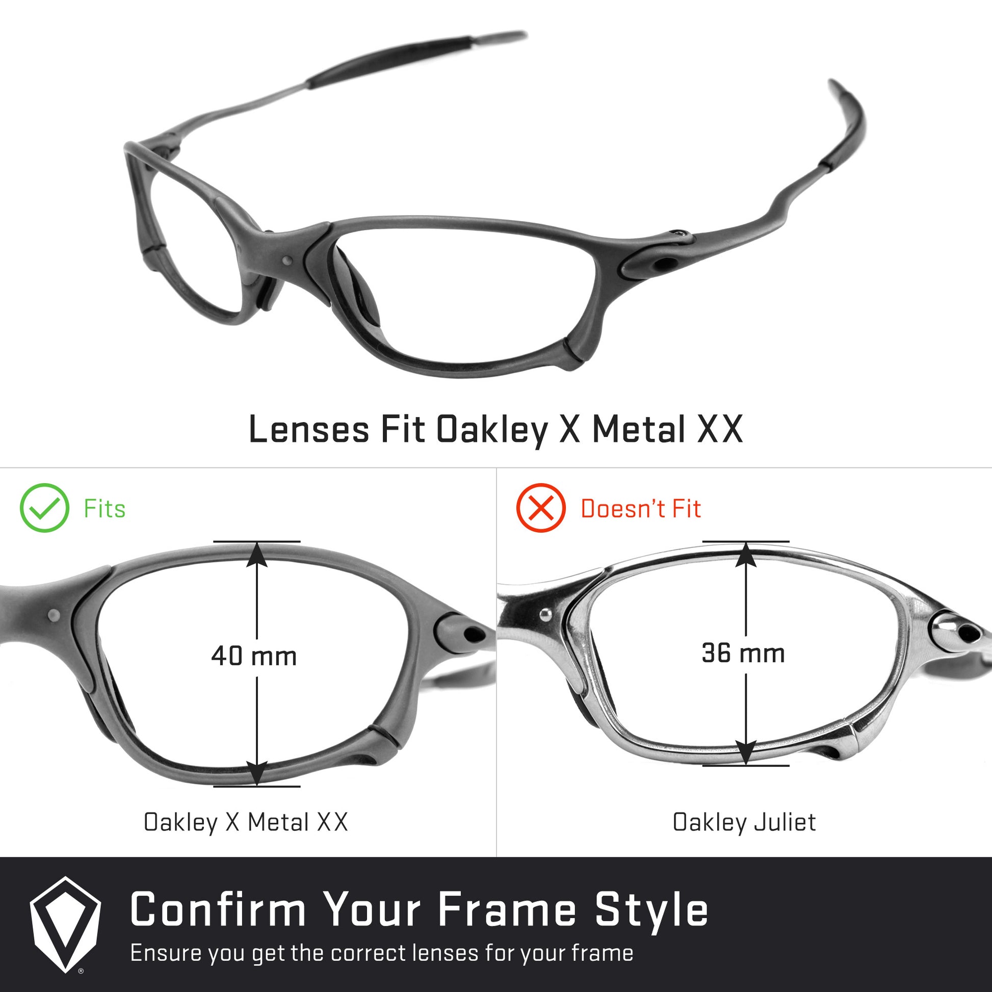 Revant replacement lenses compatible with Oakley X Metal Xx