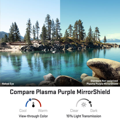 view looking through standard plasma purple replacement lenses