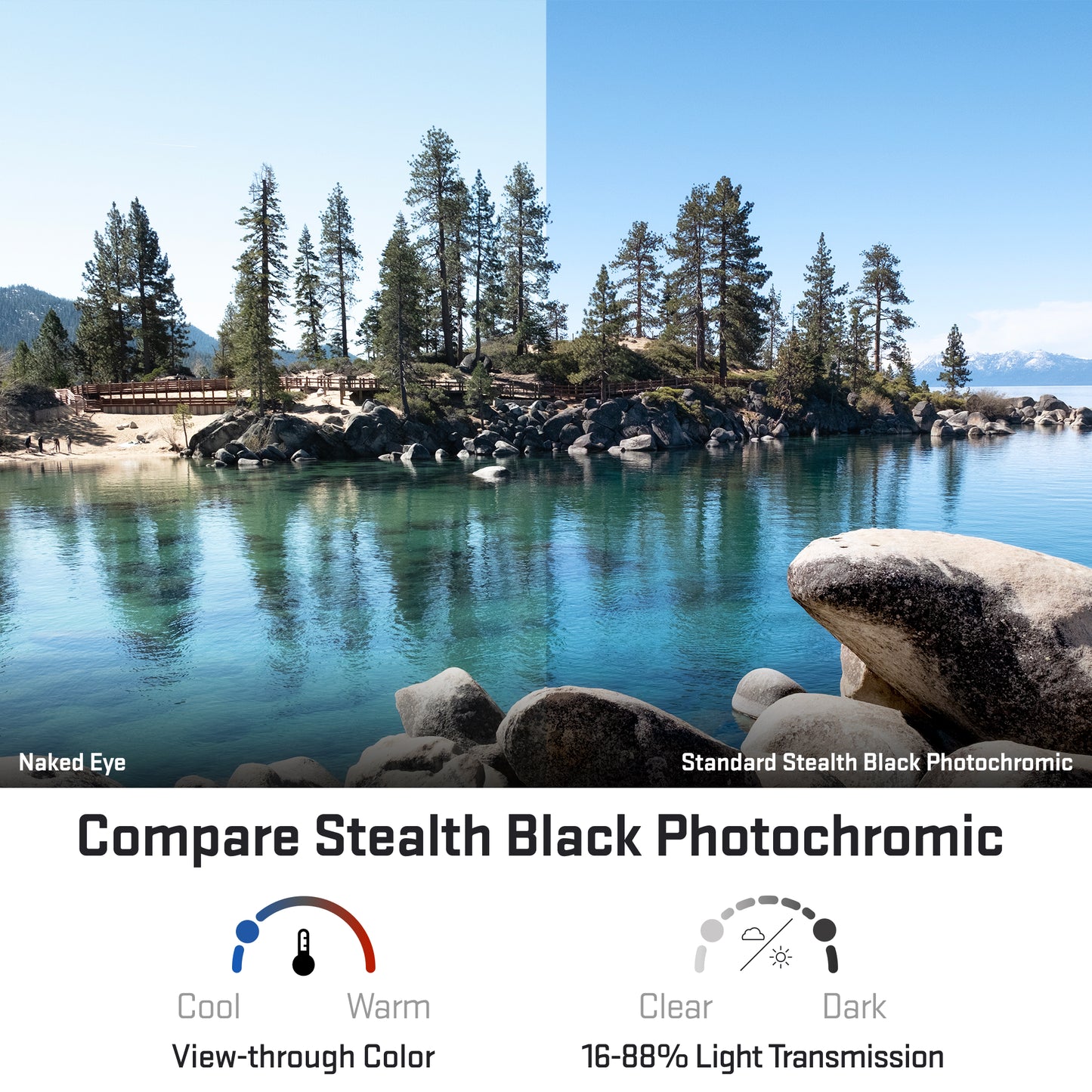 revant optics lens view through standard stealth black photochromic