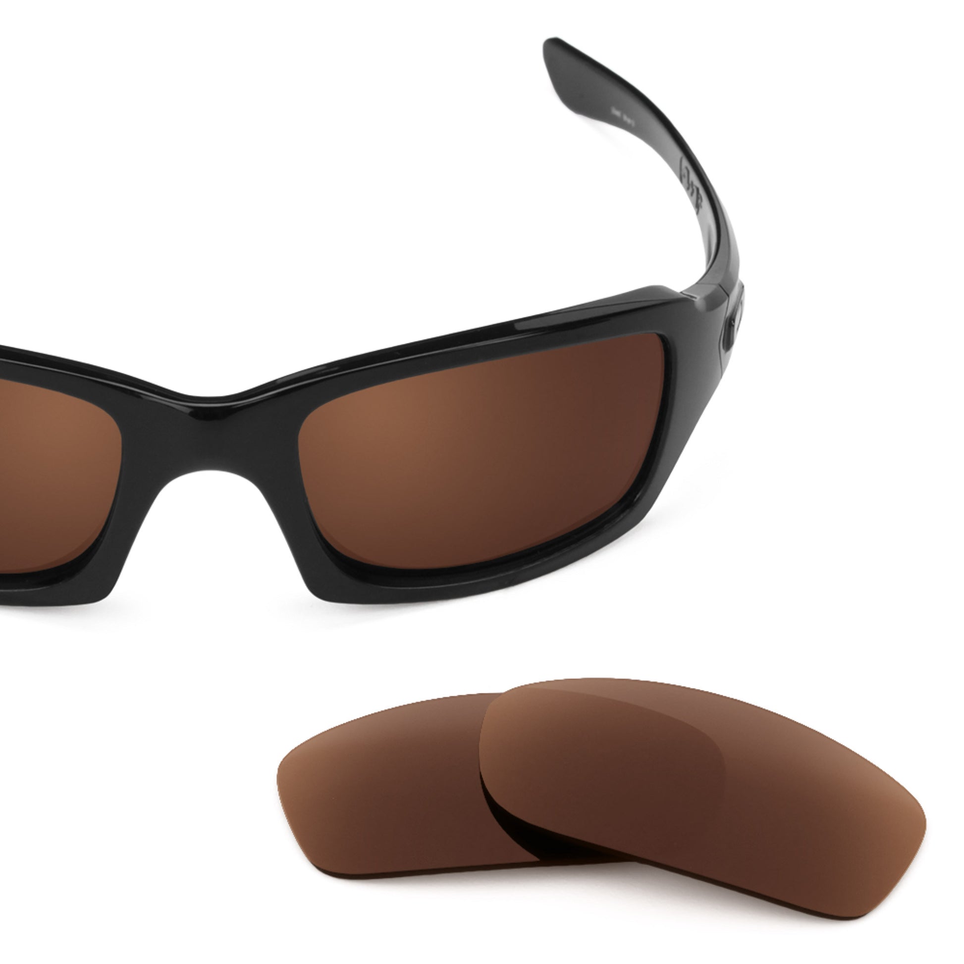 Revant replacement lenses for Oakley Fives Squared Dark Brown