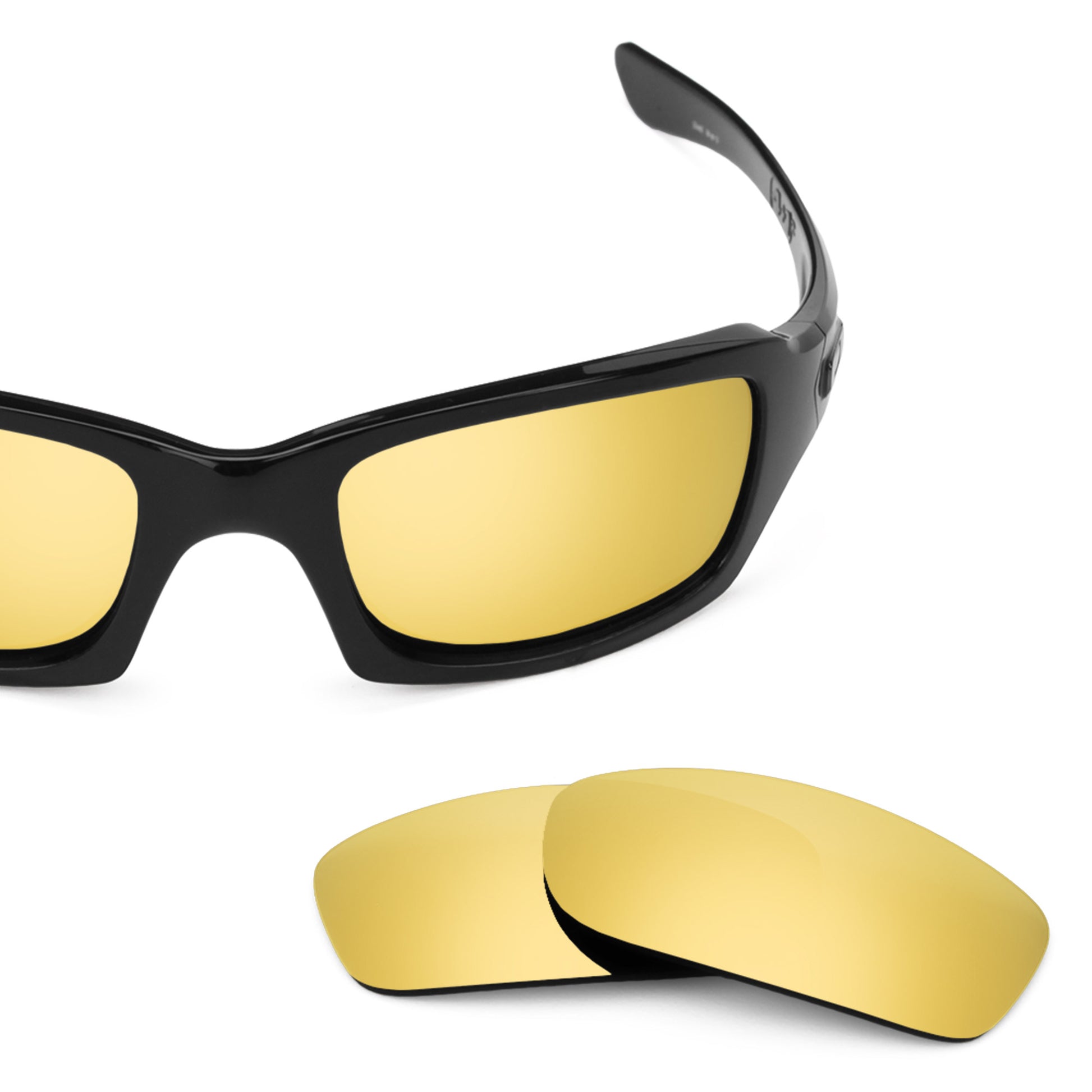Revant replacement lenses for Oakley Fives Squared Flare Gold