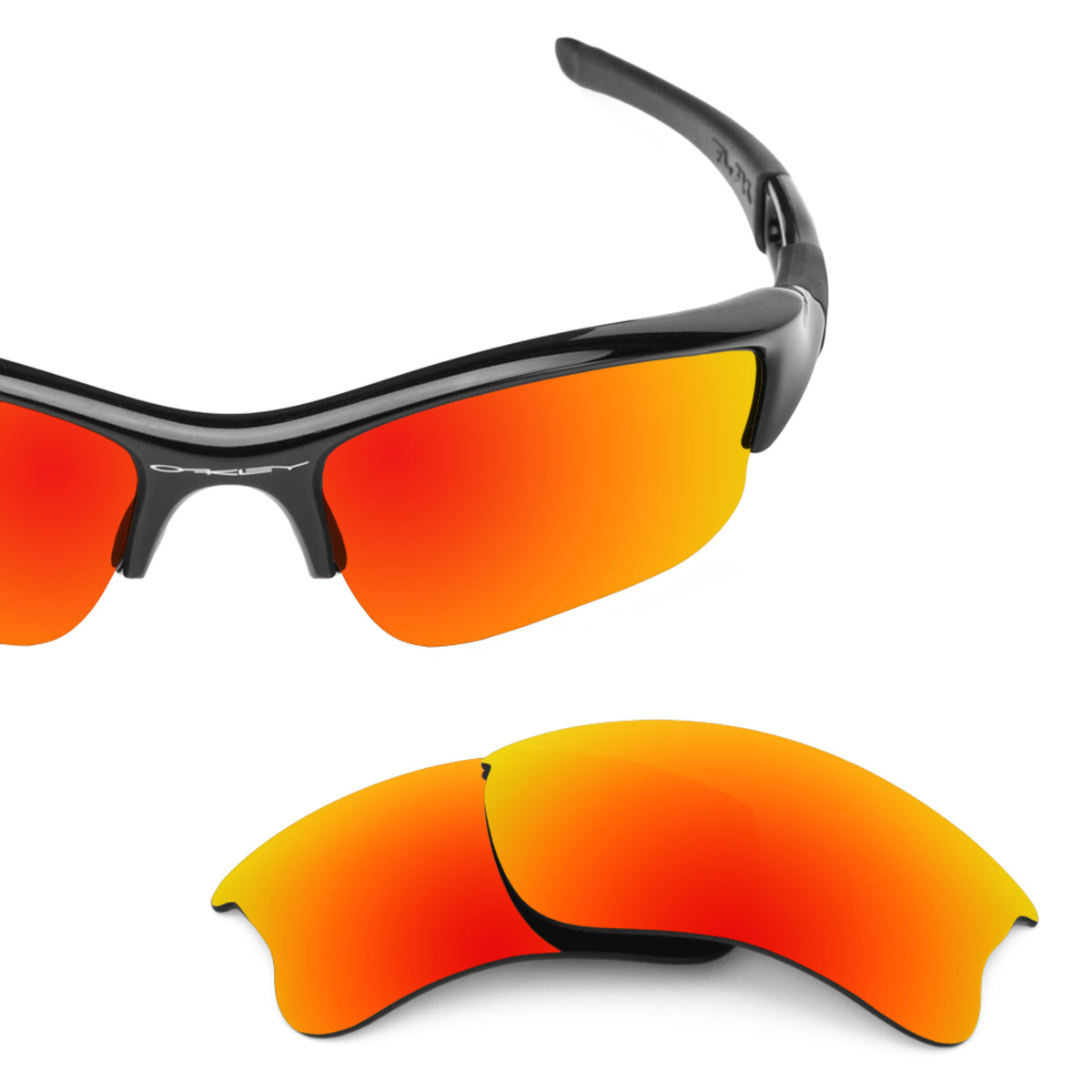 Revant replacement lenses for Oakley Flak Jacket Xlj Fire Red