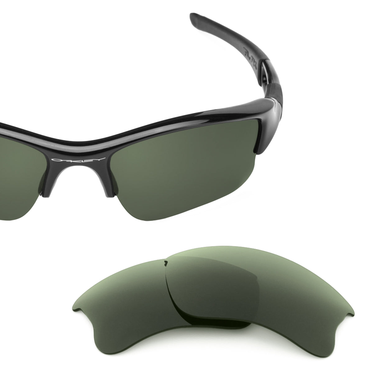 Revant replacement lenses for Oakley Flak Jacket Xlj Gray Green